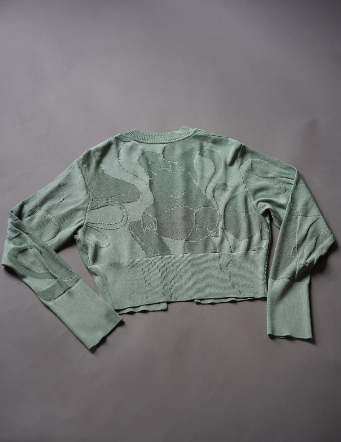 Mame Kurogouchi  | Woman Figure Knitted Cardigan・Lake Green (Exclusive Color)