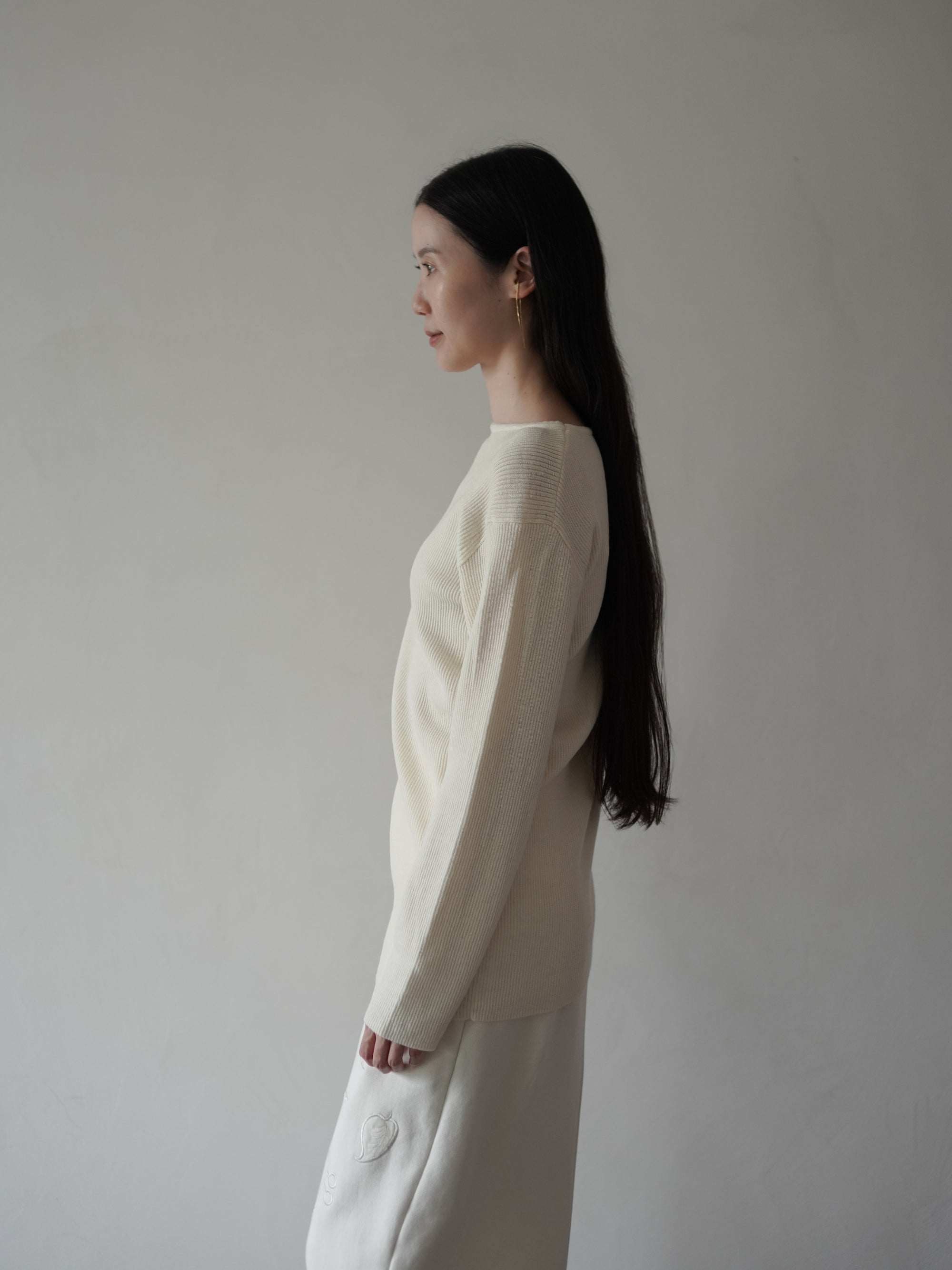 The UNSHRINKABLE WOOL KASHIGU Rib Top
