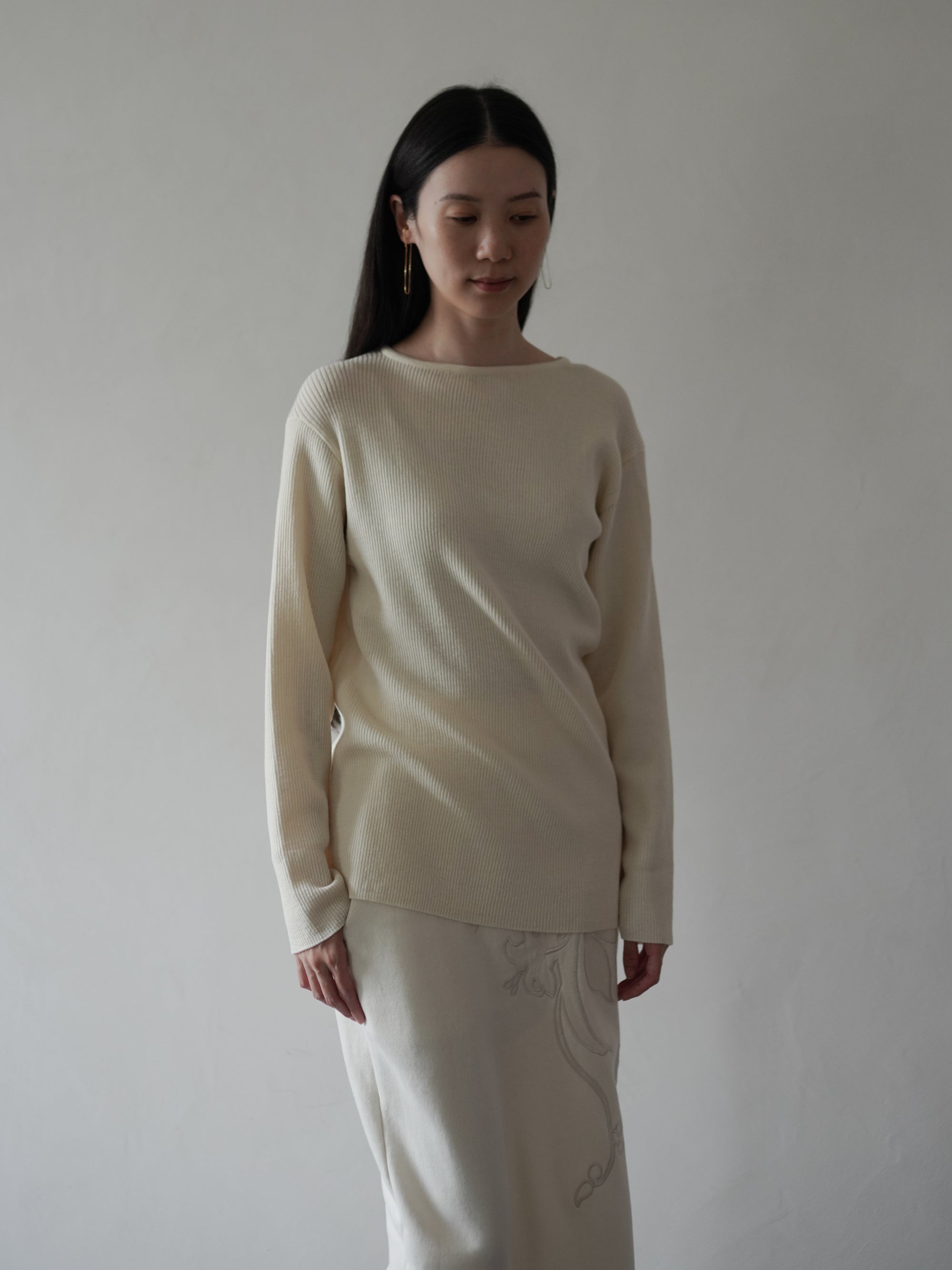 The UNSHRINKABLE WOOL KASHIGU Rib Top