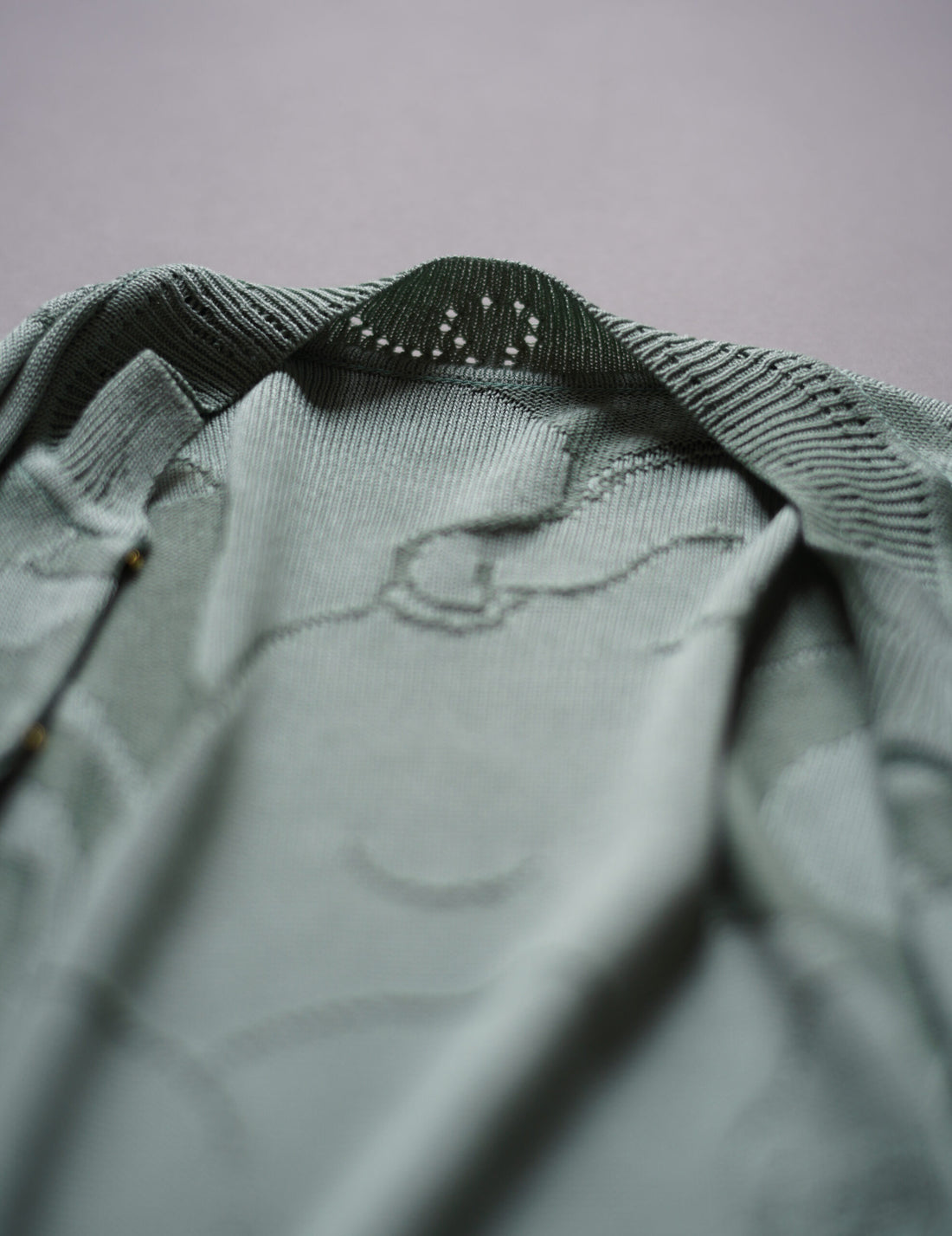 Mame Kurogouchi  | Woman Figure Knitted Cardigan・Lake Green (Exclusive Color)