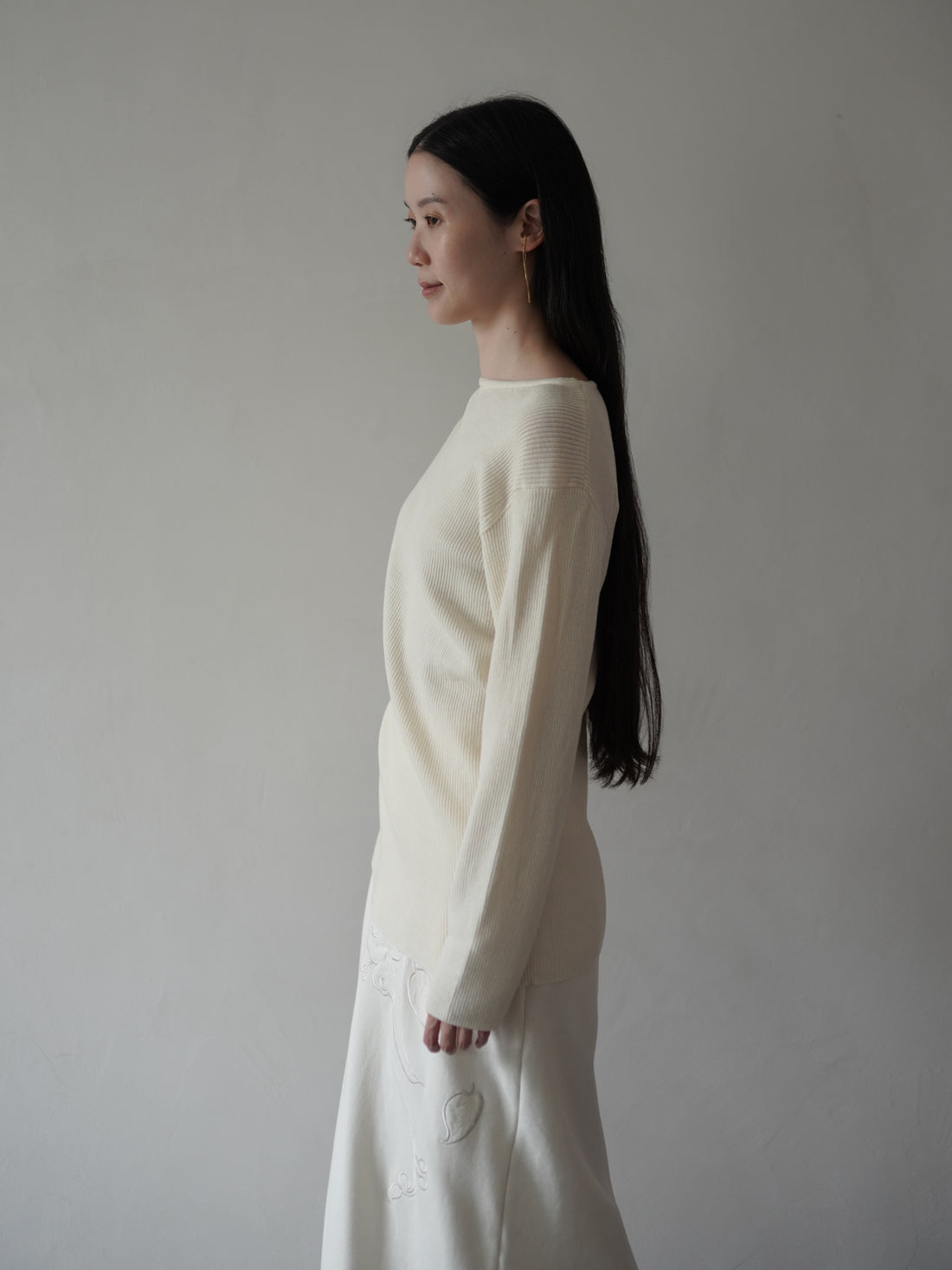 The UNSHRINKABLE WOOL KASHIGU Rib Top