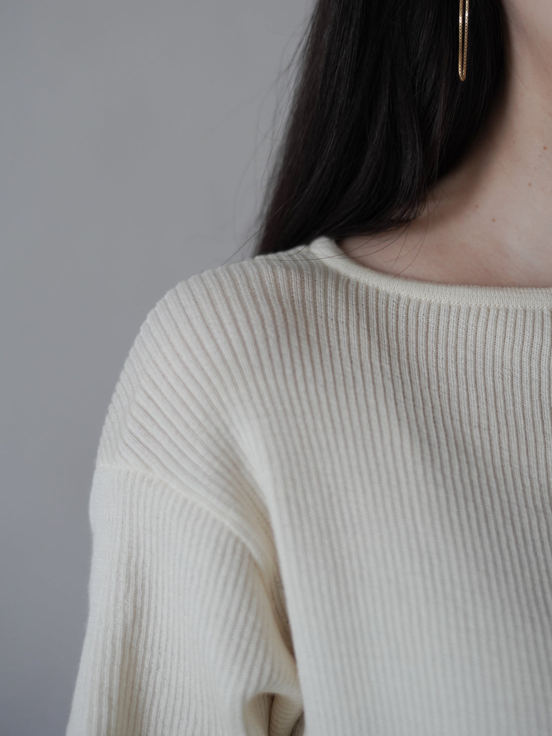 The UNSHRINKABLE WOOL KASHIGU Rib Top