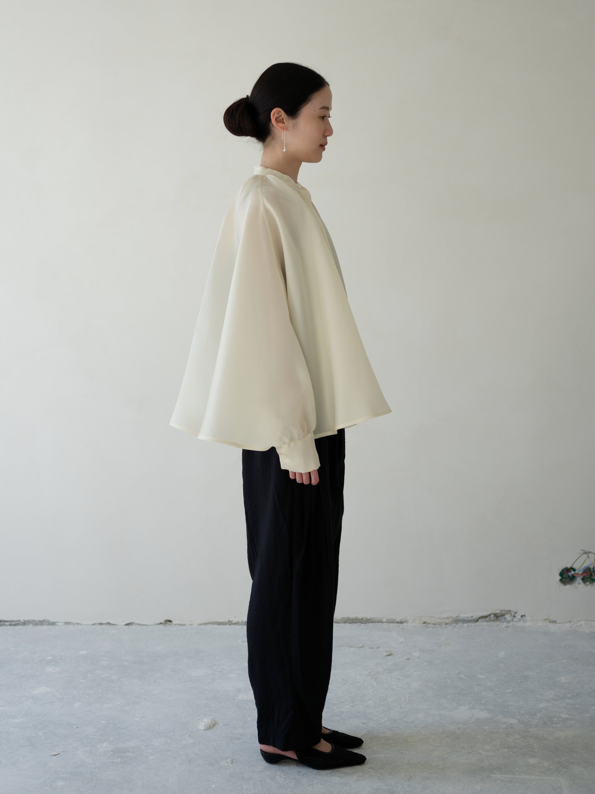 Bernadette Silk Organza Blouse・Cream