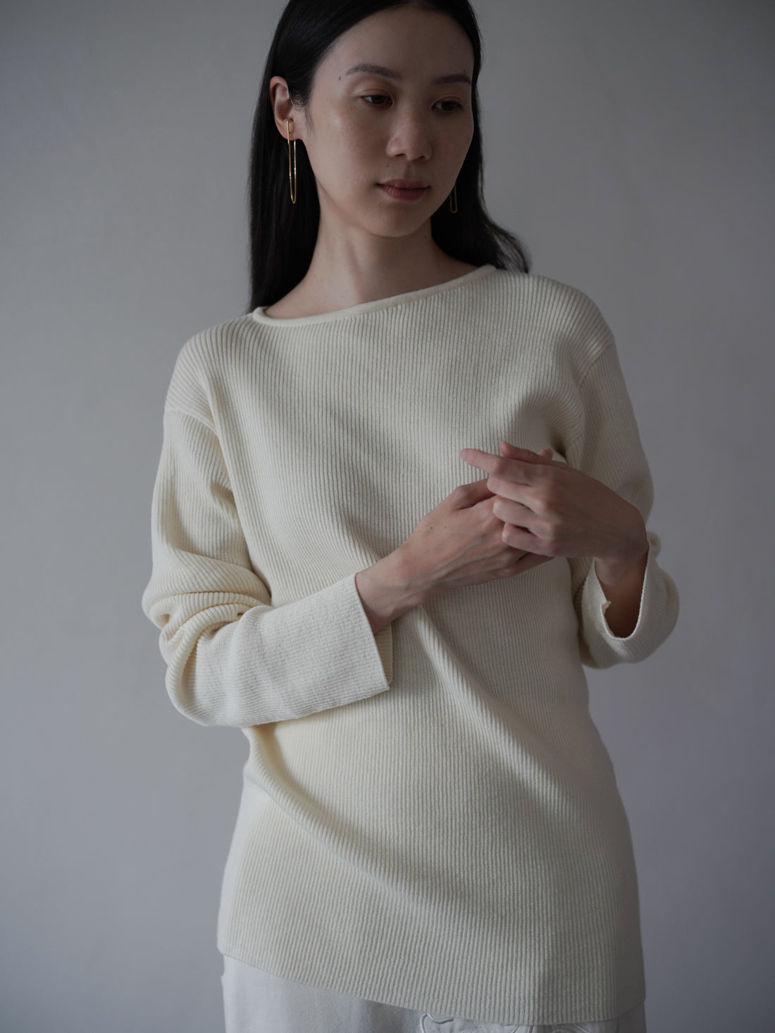 The UNSHRINKABLE WOOL KASHIGU Rib Top