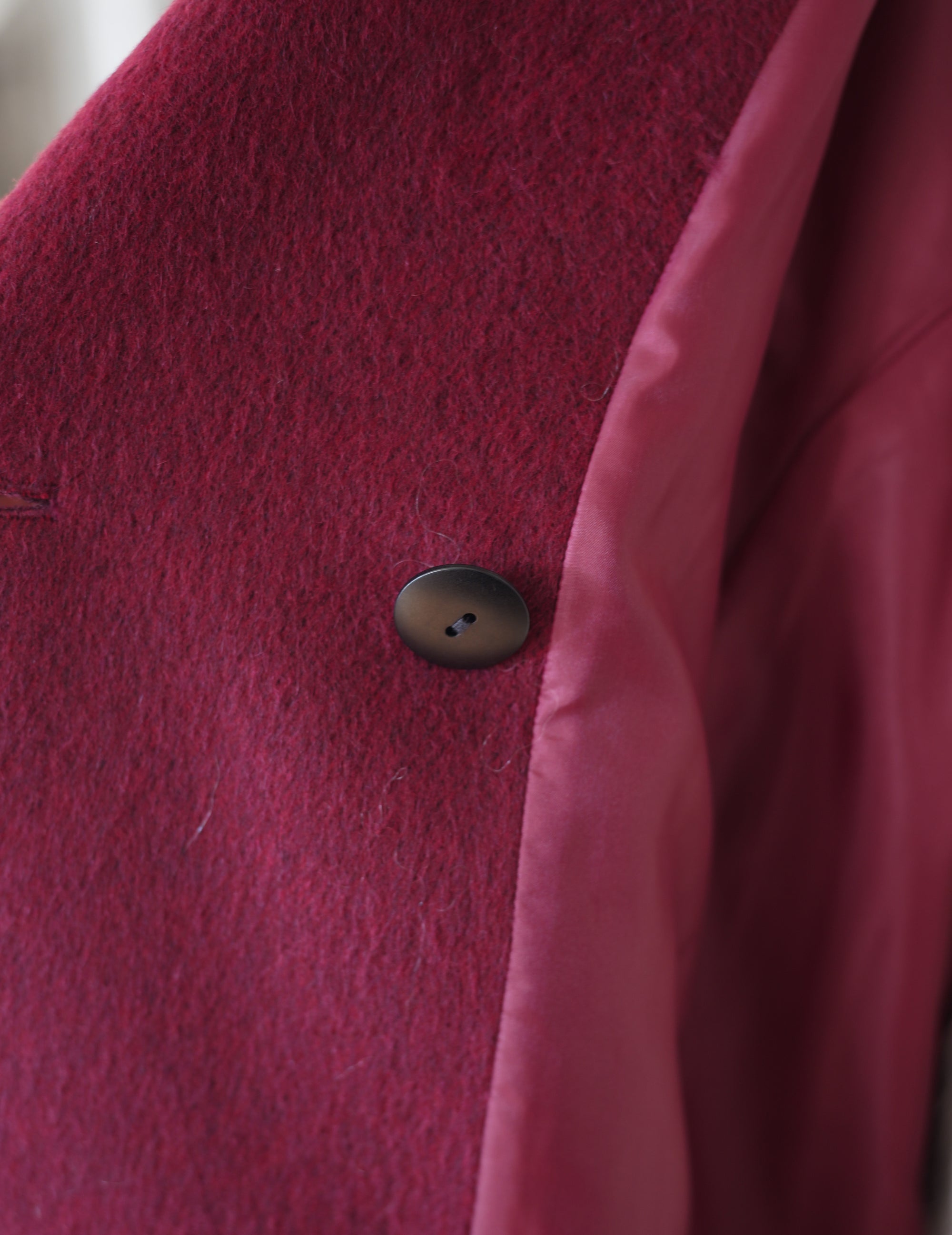 Wool Arupaka Long Coat · Bordeaux