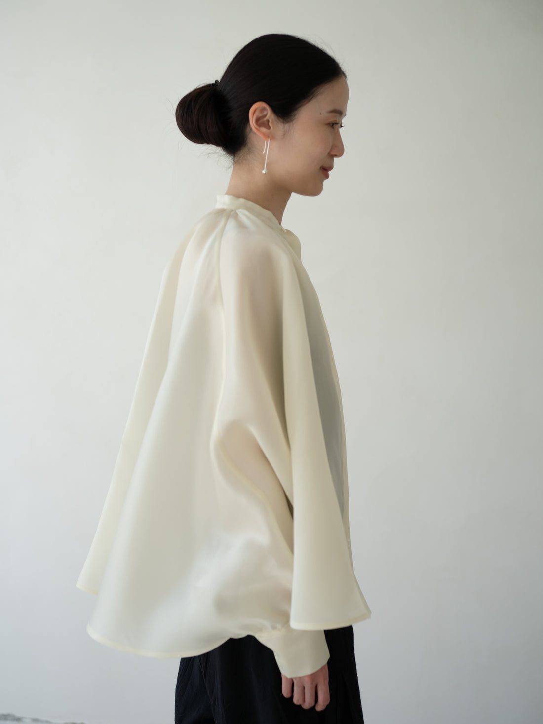 Bernadette Silk Organza Blouse・Cream