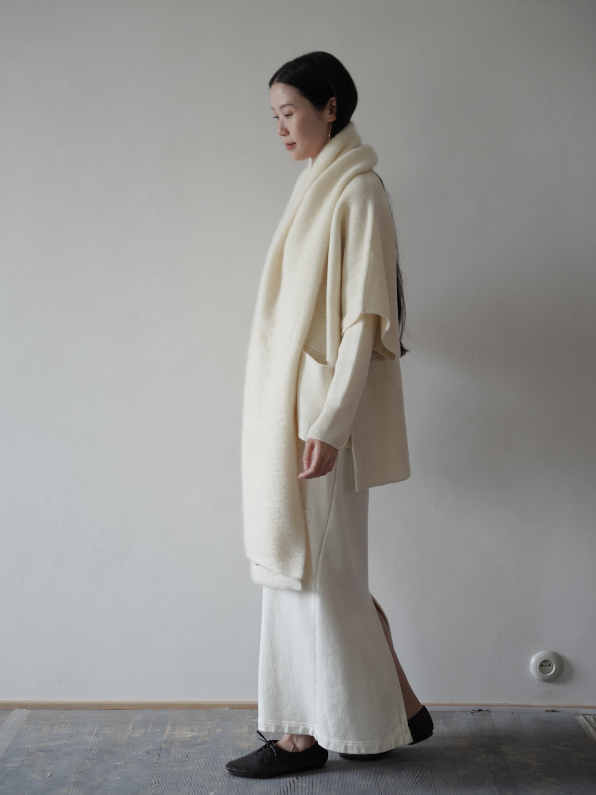 Wool Mohair Stole・Ecru