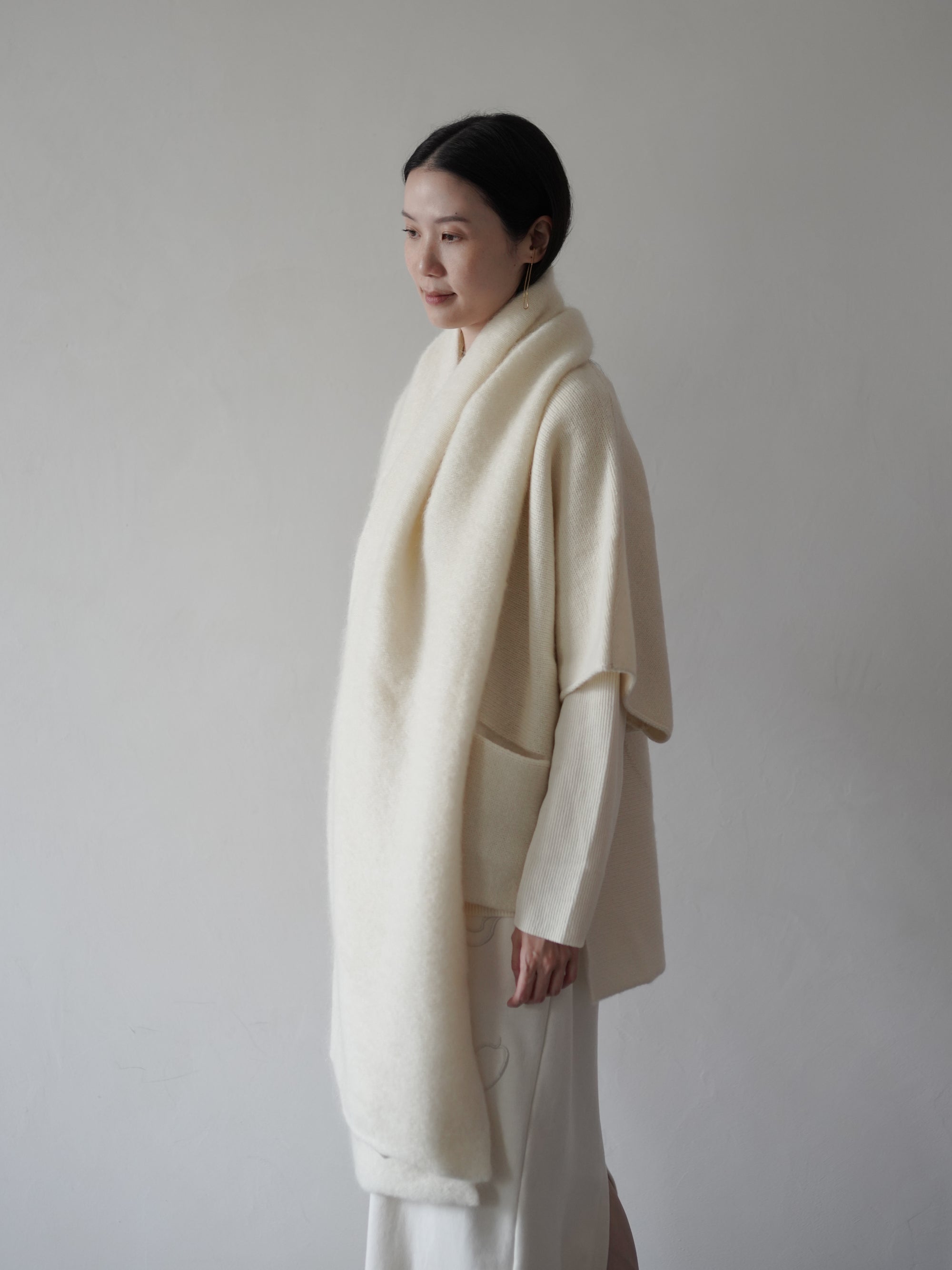Wool Mohair Stole・Ecru
