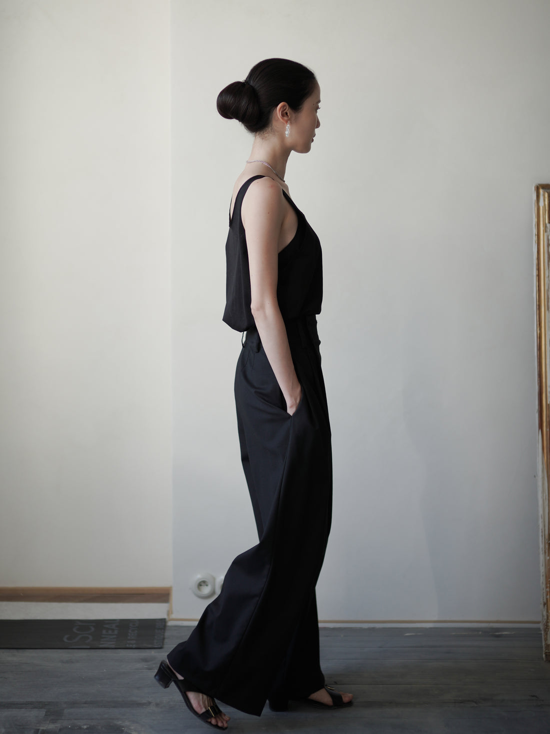 Orielle Silk Organza Blouse Set・Black