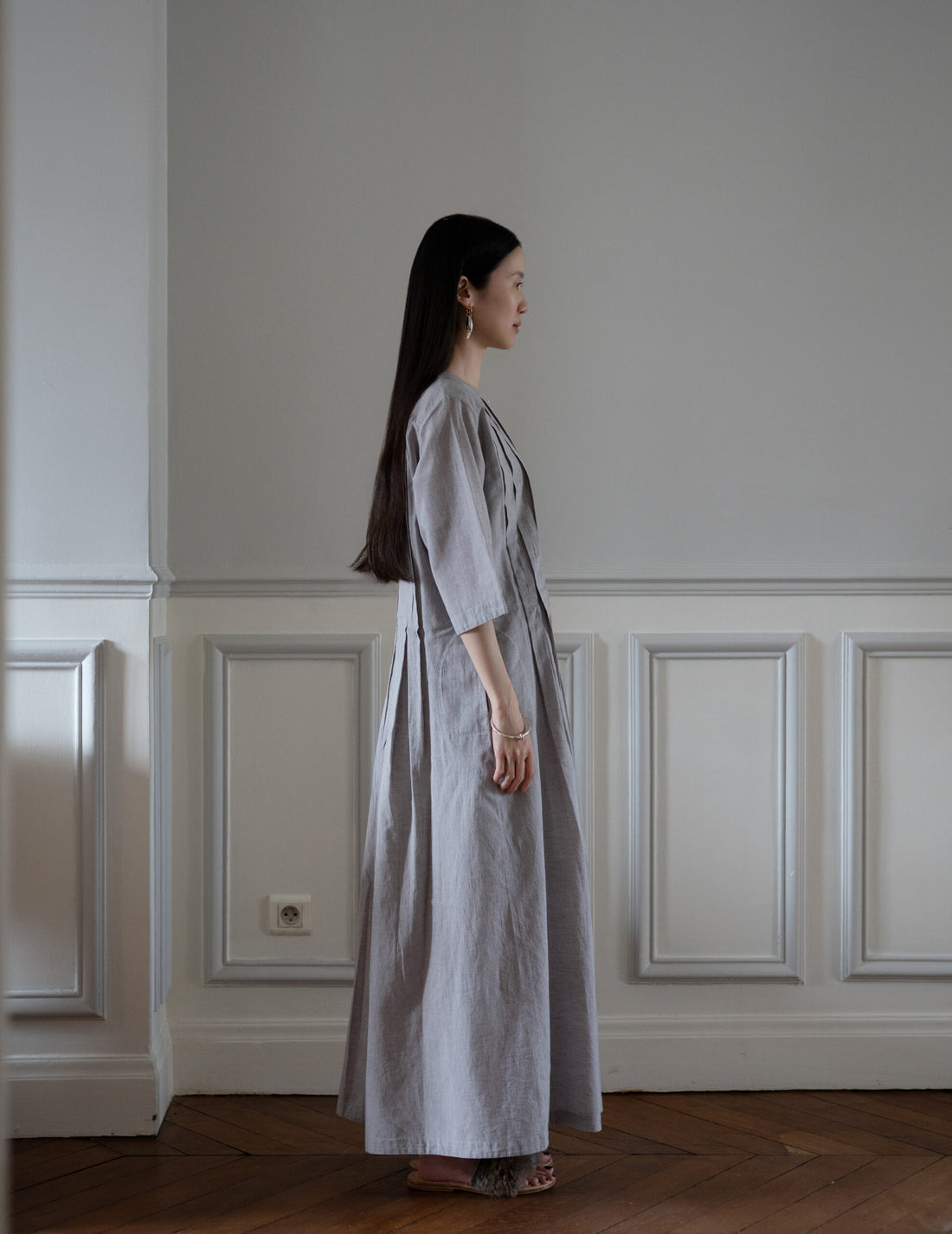KHADI & CO | VENTOUX Twill Cotton Dress・Moka (Lavender Tone)