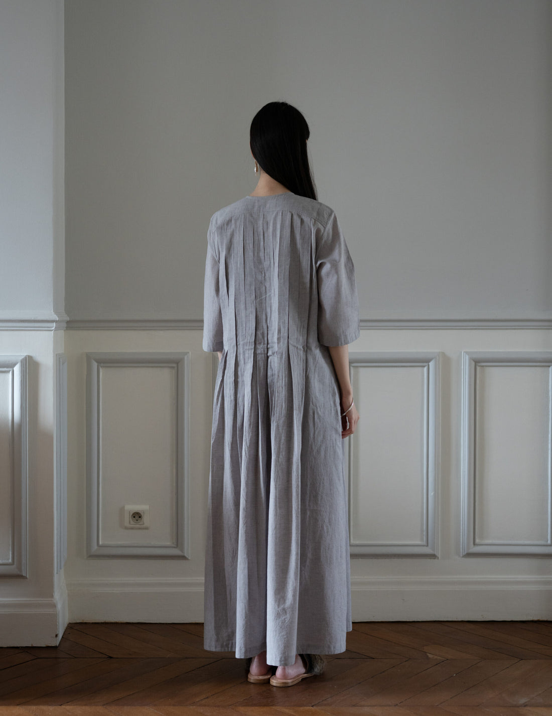 KHADI & CO | VENTOUX Twill Cotton Dress・Moka (Lavender Tone)