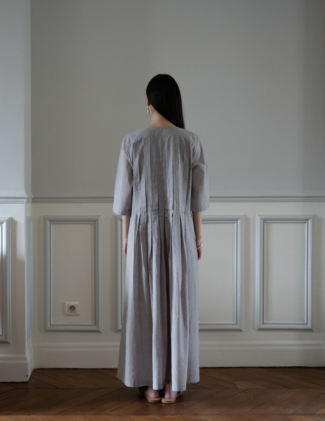 KHADI & CO | VENTOUX Twill Cotton Dress・Moka (Lavender Tone)