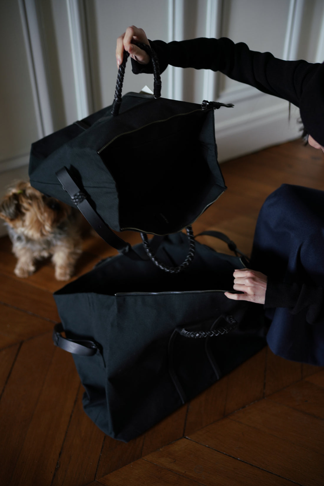 KAMARO’AN | Woven Duffle Bag-Black-#35