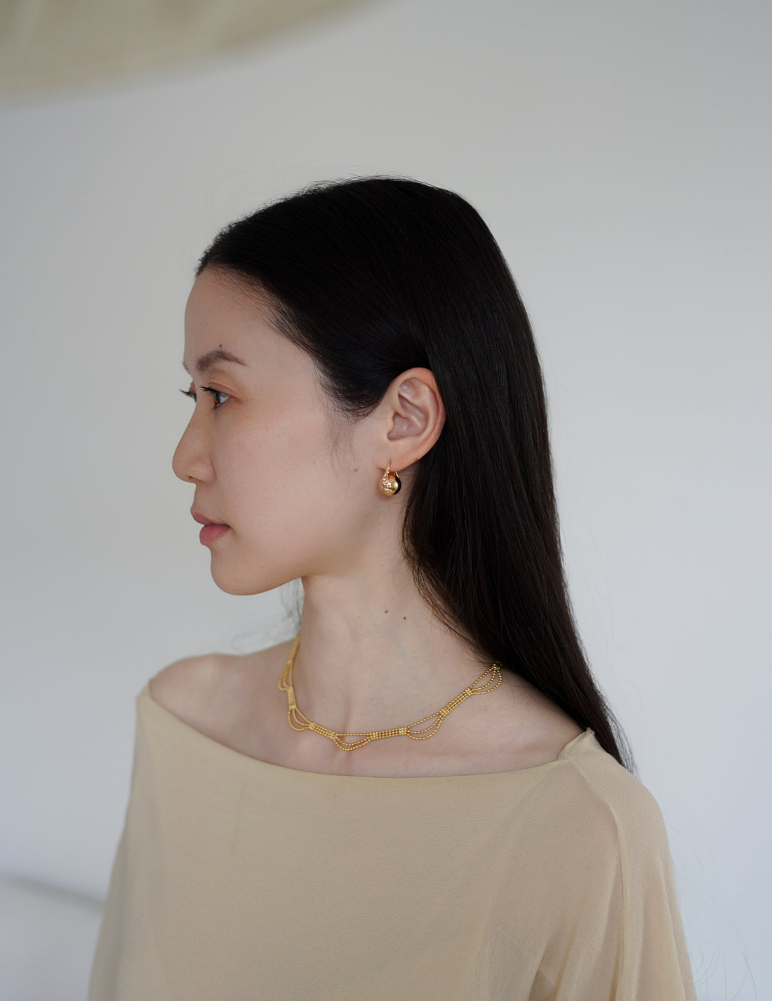 Annika Inez | Ellipse Earrings Gold - Gold