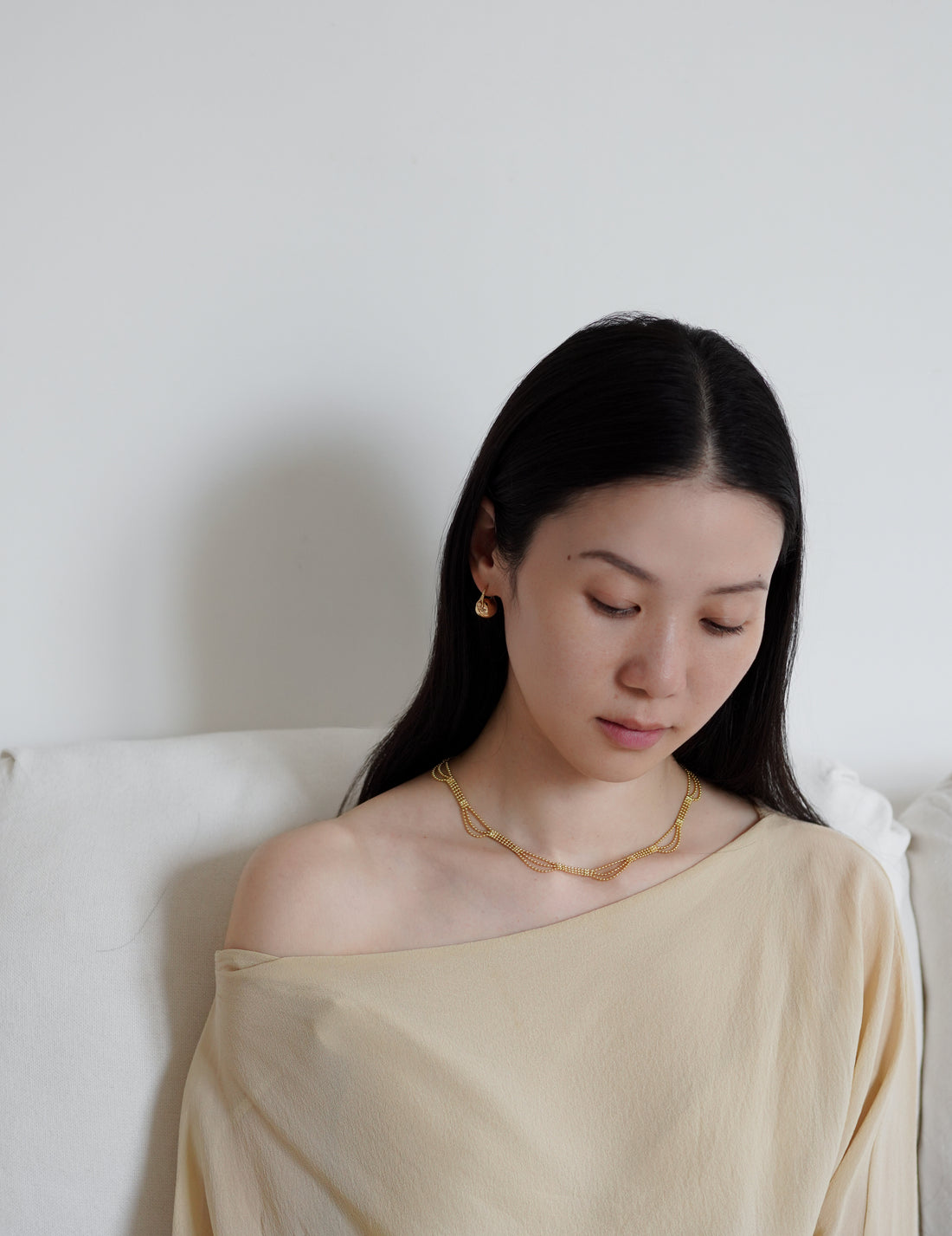 Annika Inez | Ellipse Earrings Gold - Gold