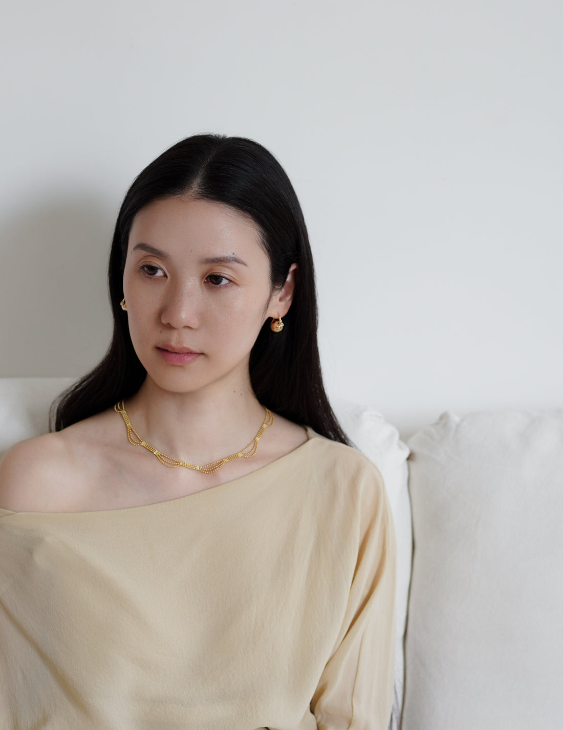 Annika Inez | Ellipse Earrings Gold - Gold