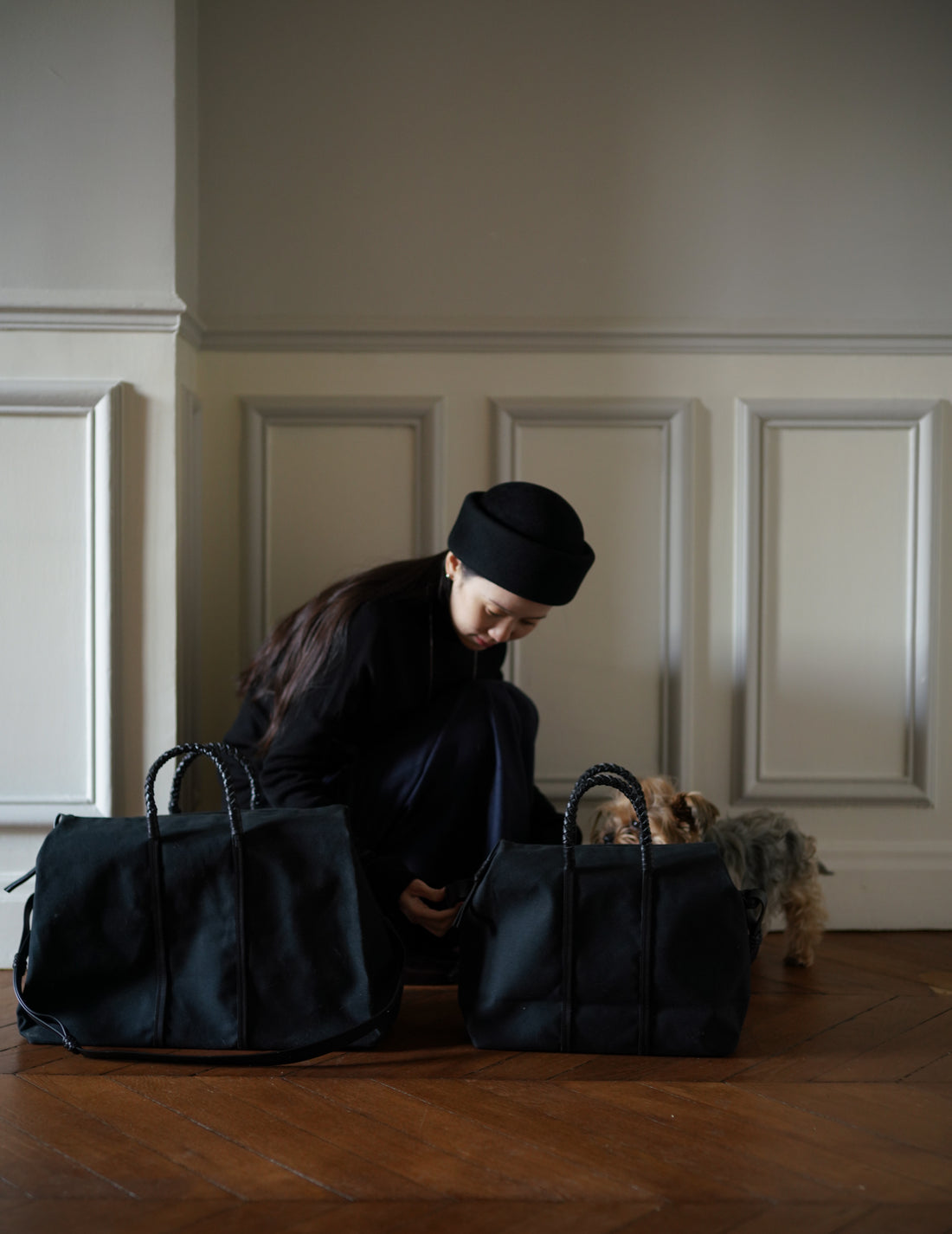 KAMARO’AN | Woven Duffle Bag-Black-#35