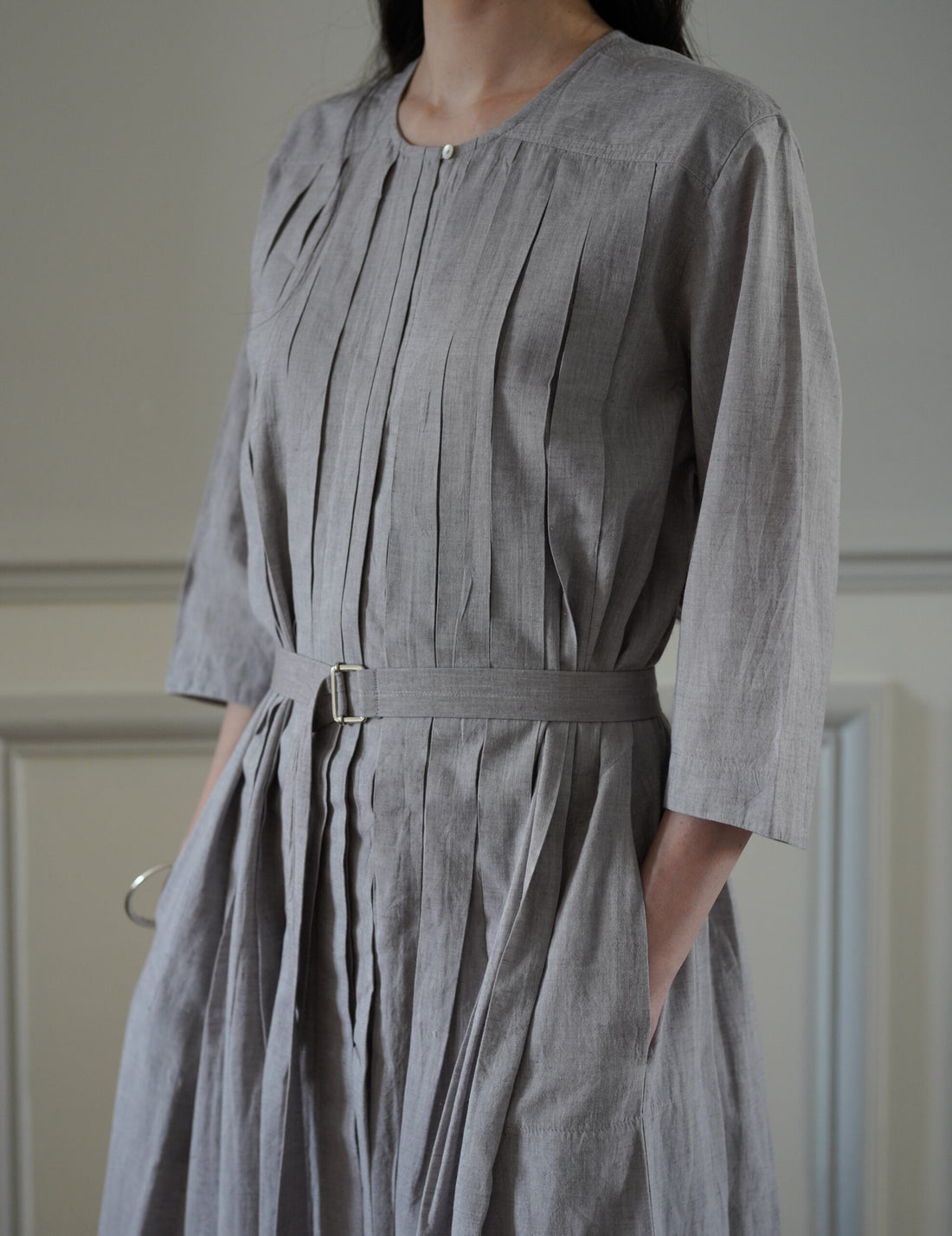 KHADI & CO | VENTOUX Twill Cotton Dress・Moka (Lavender Tone)