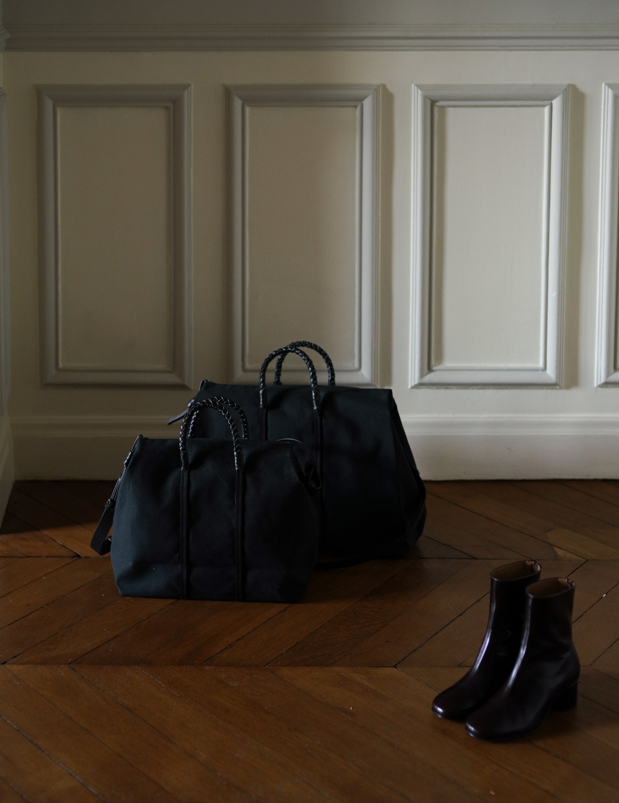 Woven Duffel Bag．Black-#45
