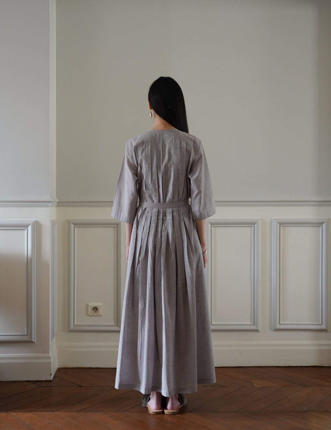 KHADI & CO | VENTOUX Twill Cotton Dress・Moka (Lavender Tone)