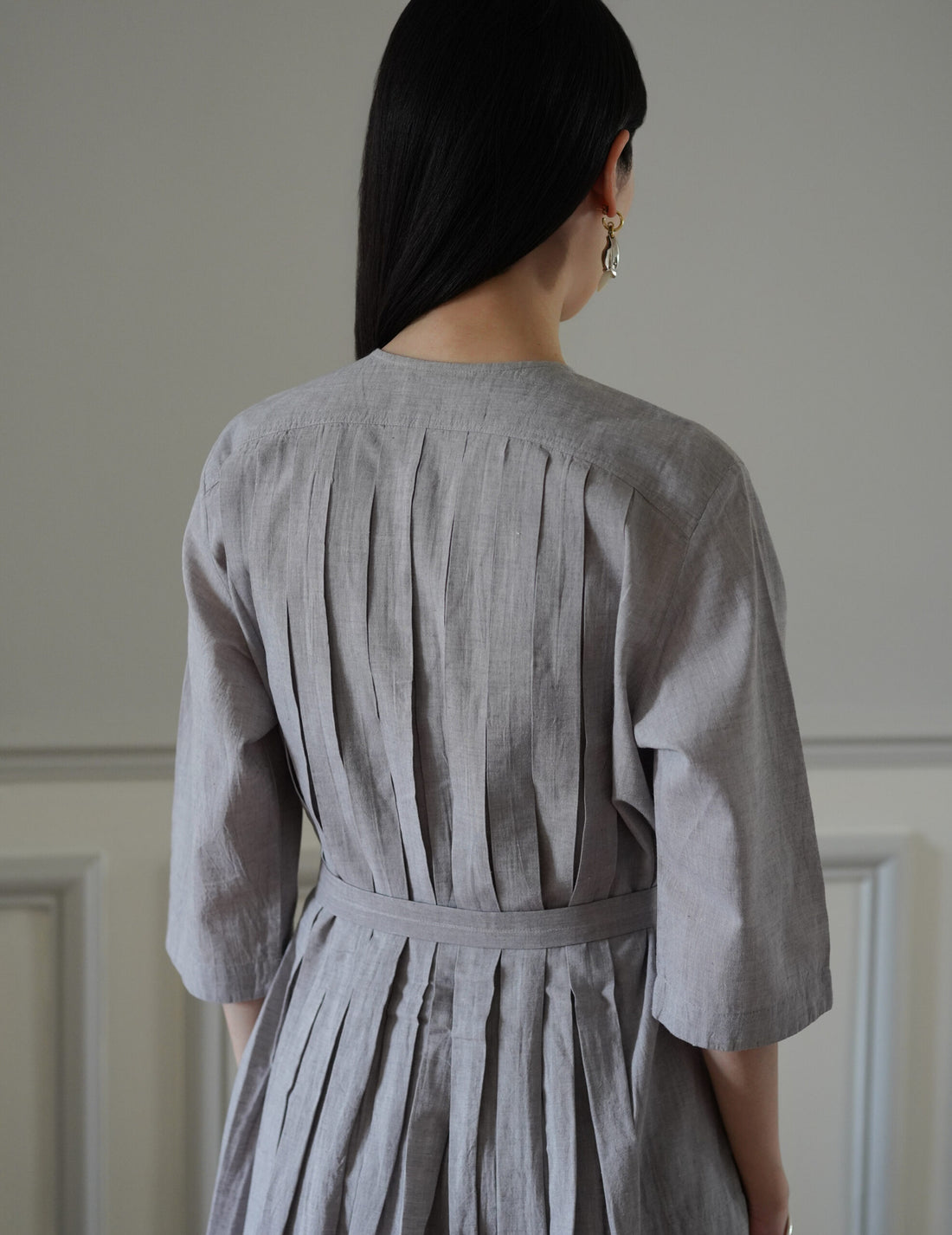 KHADI & CO | VENTOUX Twill Cotton Dress・Moka (Lavender Tone)