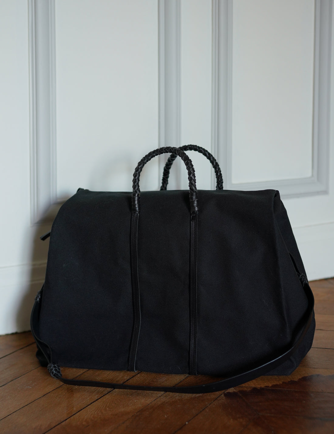 Woven Duffel Bag．Black-#45