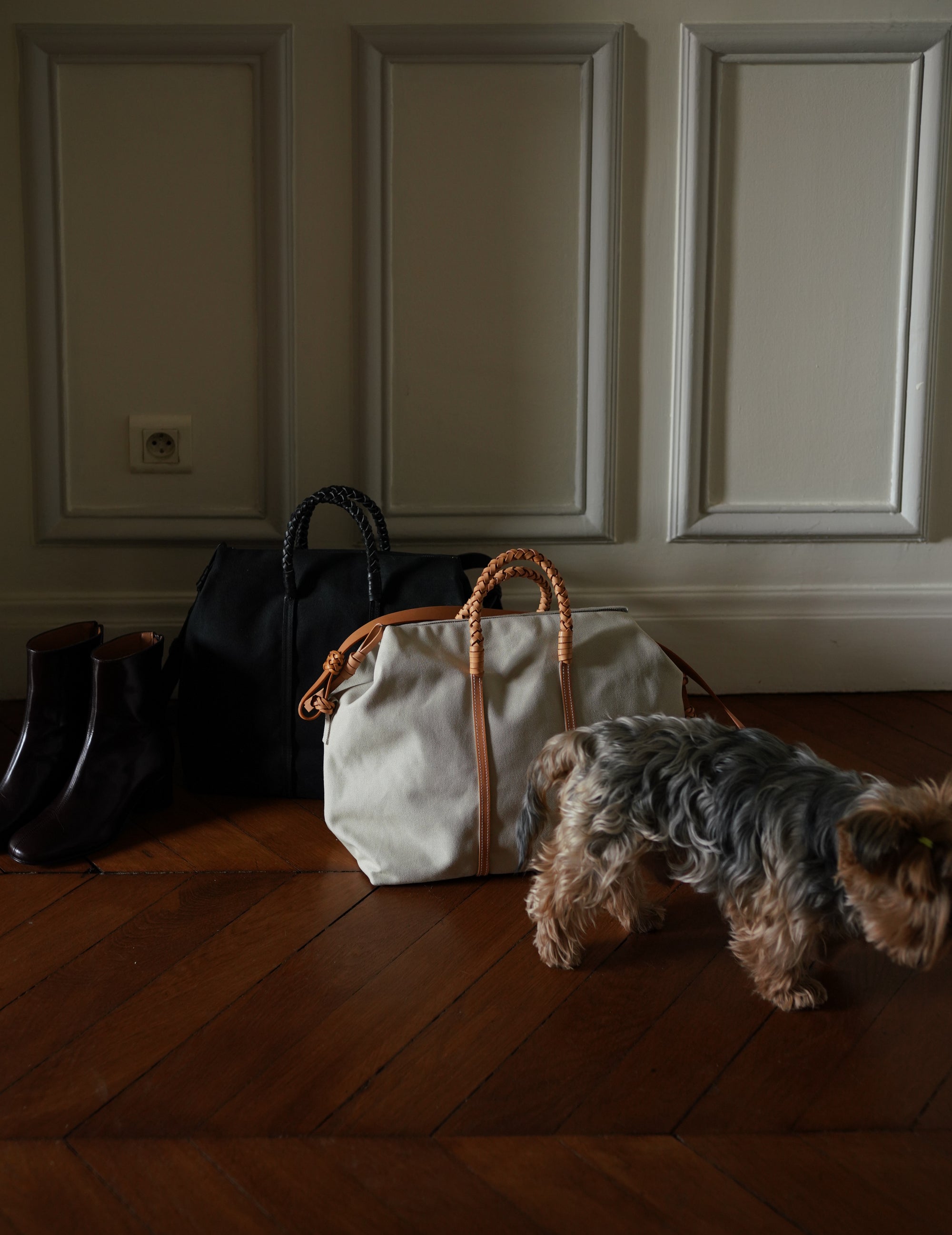 Woven Duffel Bag．Ivory-#35