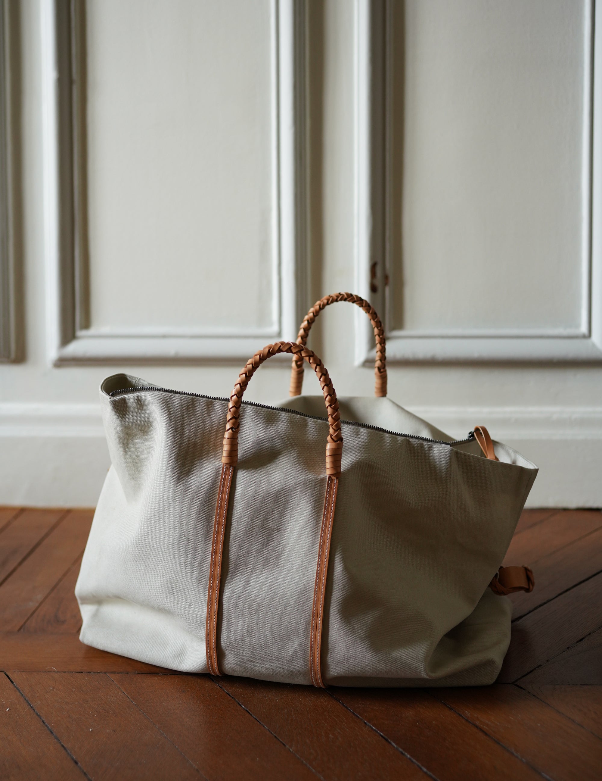 Woven Duffel Bag．Ivory-#45