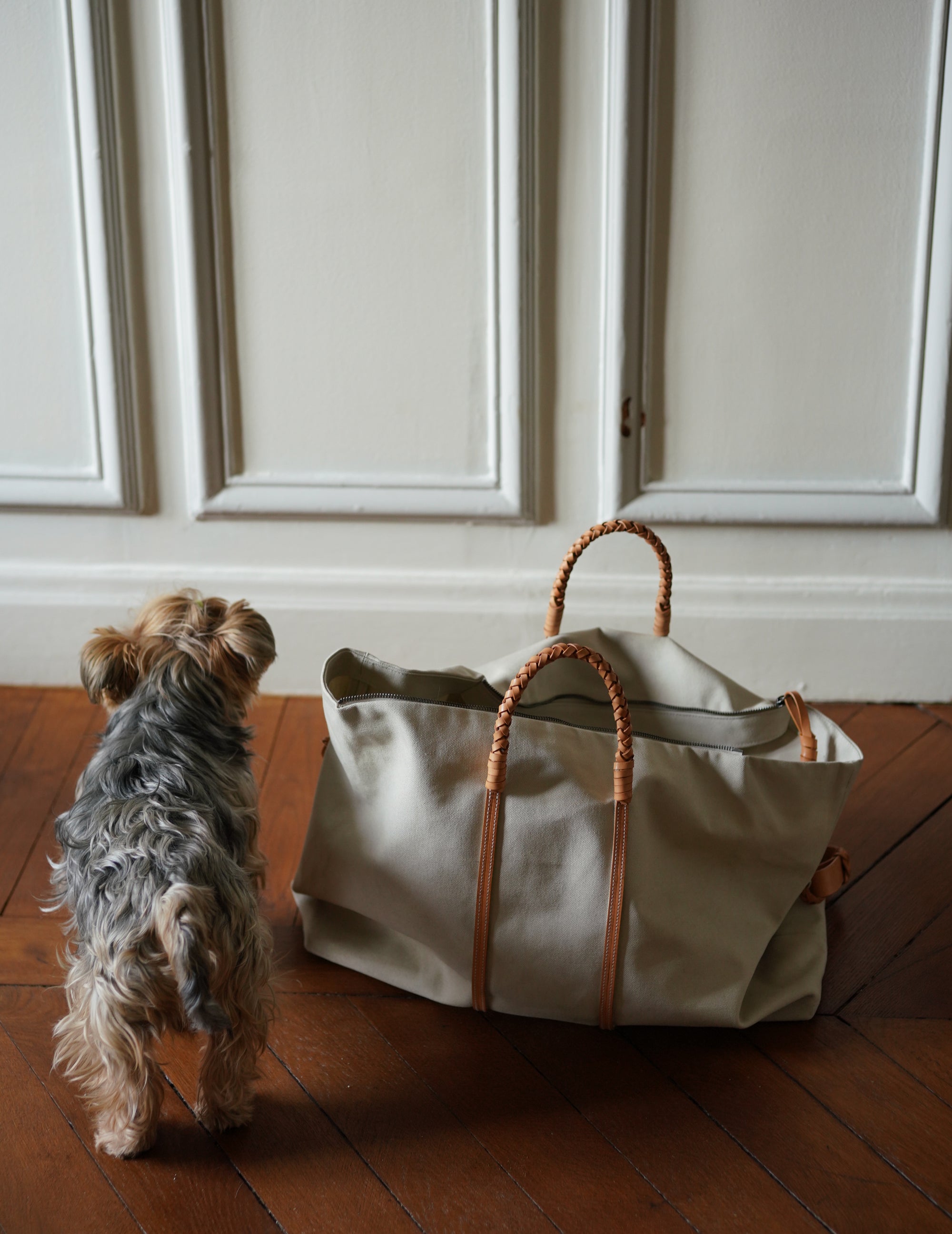 Woven Duffel Bag．Ivory-#45