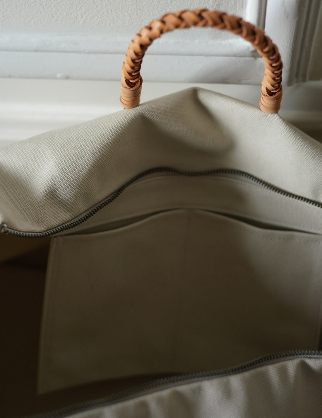 Woven Duffel Bag．Ivory-#45