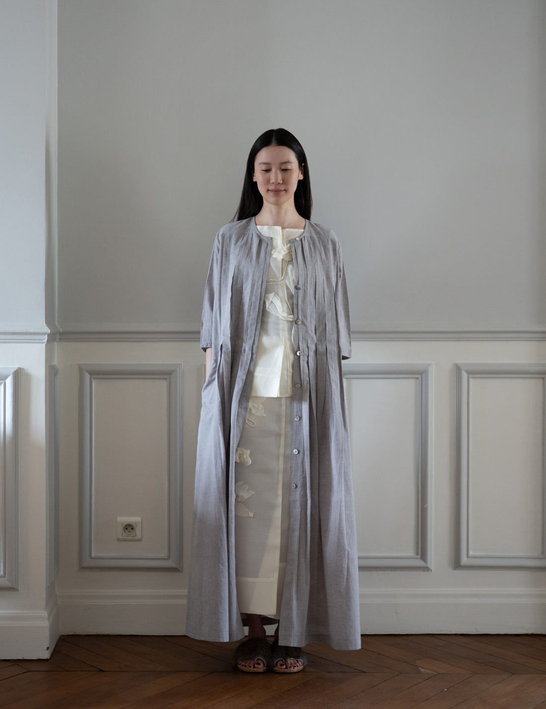 KHADI & CO | VENTOUX Twill Cotton Dress・Moka (Lavender Tone)