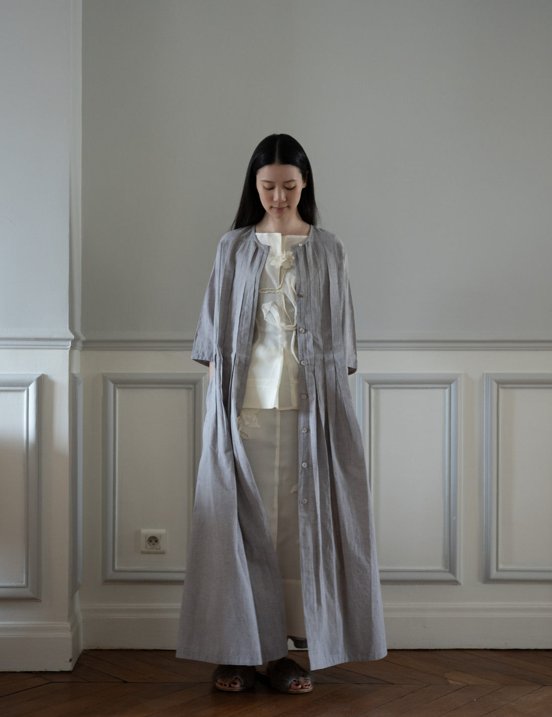 KHADI & CO | VENTOUX Twill Cotton Dress・Moka (Lavender Tone)