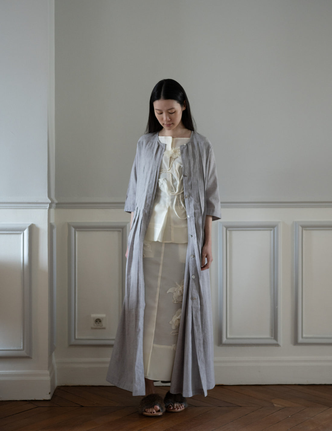 KHADI & CO | VENTOUX Twill Cotton Dress・Moka (Lavender Tone)