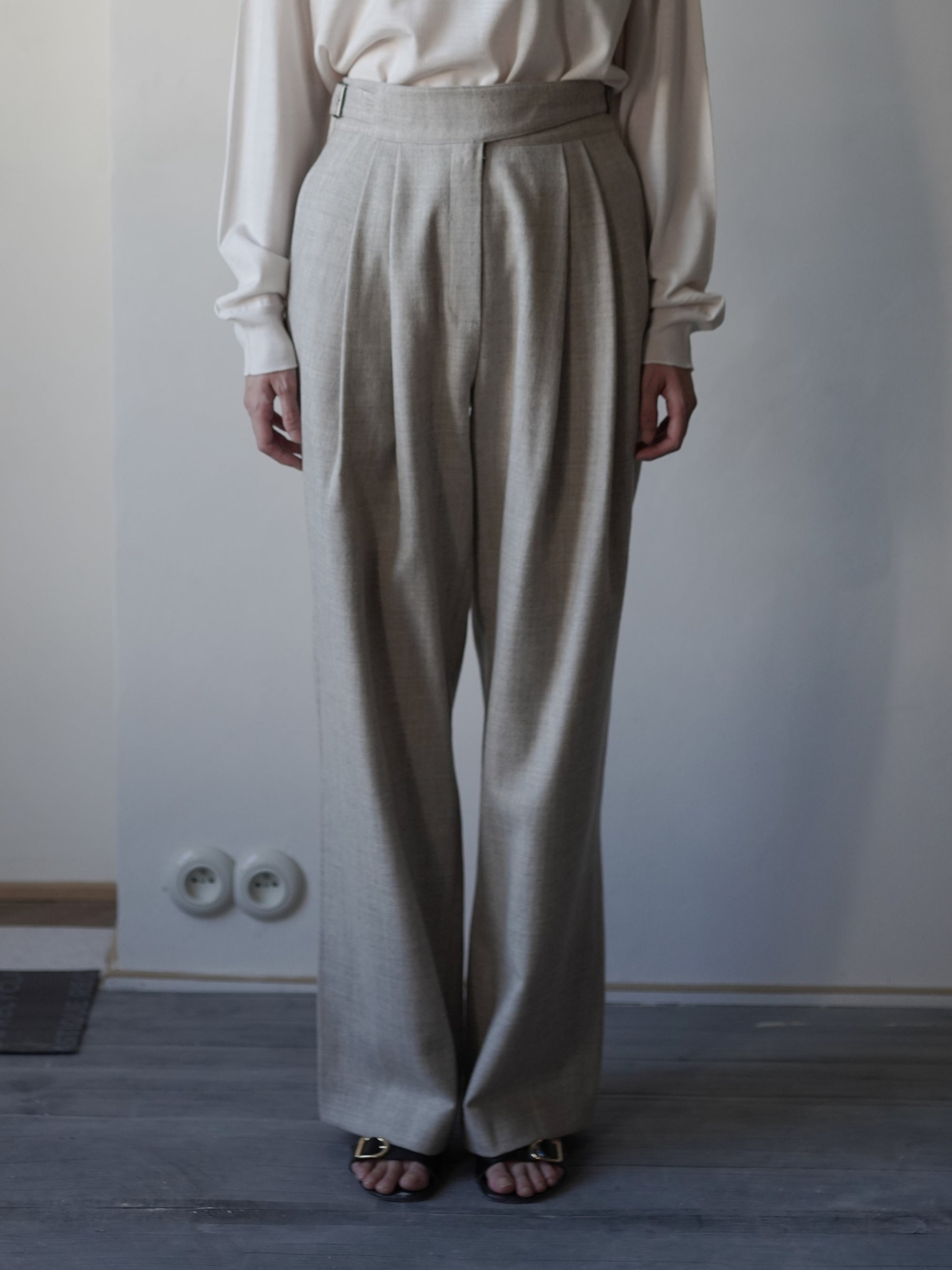 Mila Wool Gurkha Trousers・Ivory