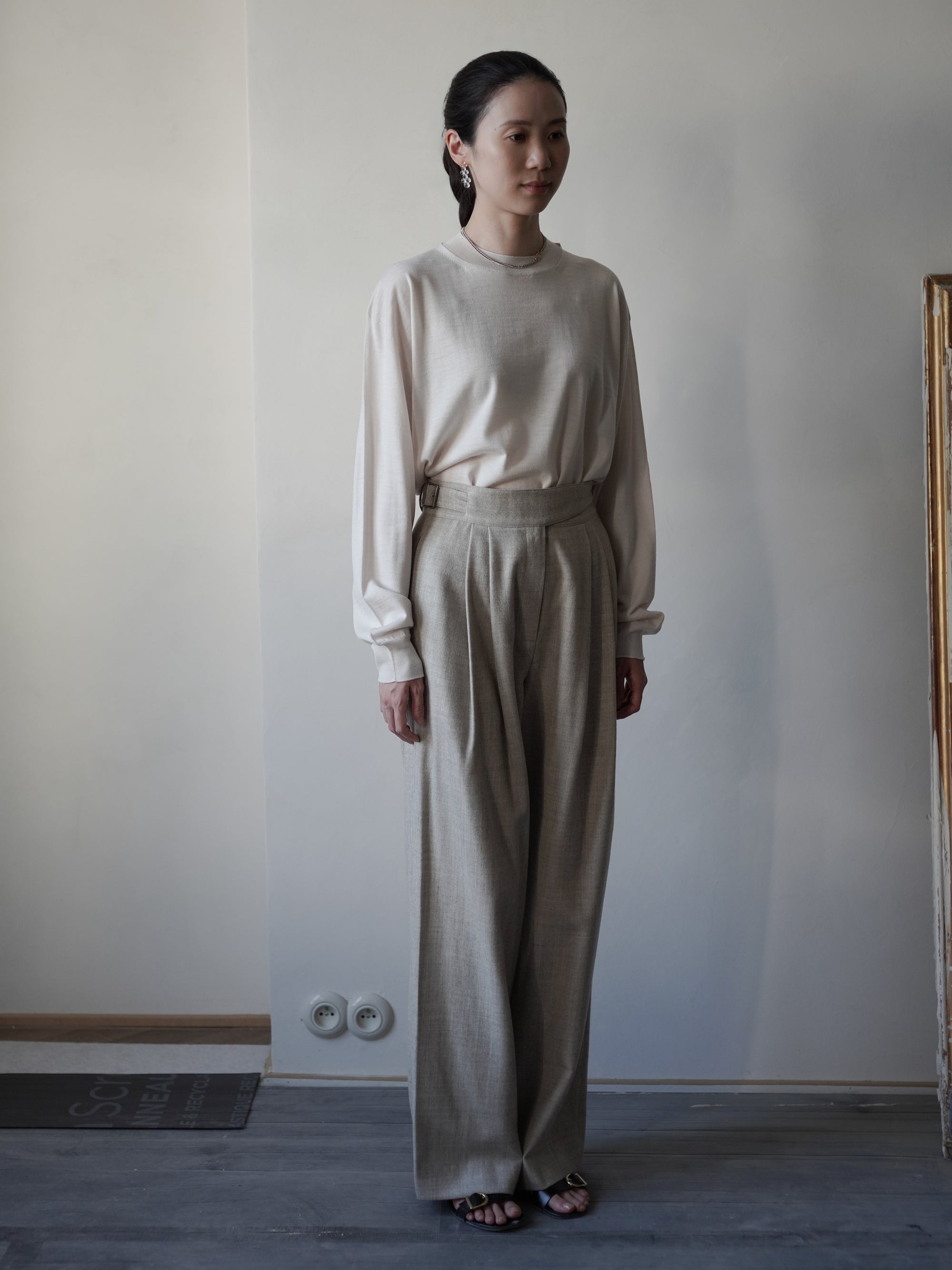 Mila Wool Gurkha Trousers・Ivory