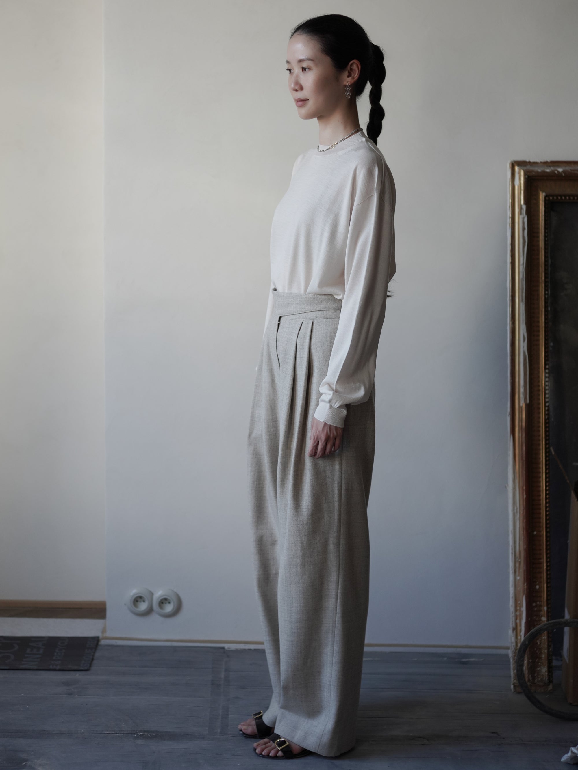 Mila Wool Gurkha Trousers・Ivory