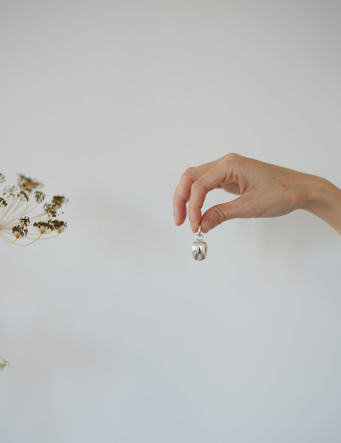 Annika Inez | Open Pod Earring - Small - Silver/Black