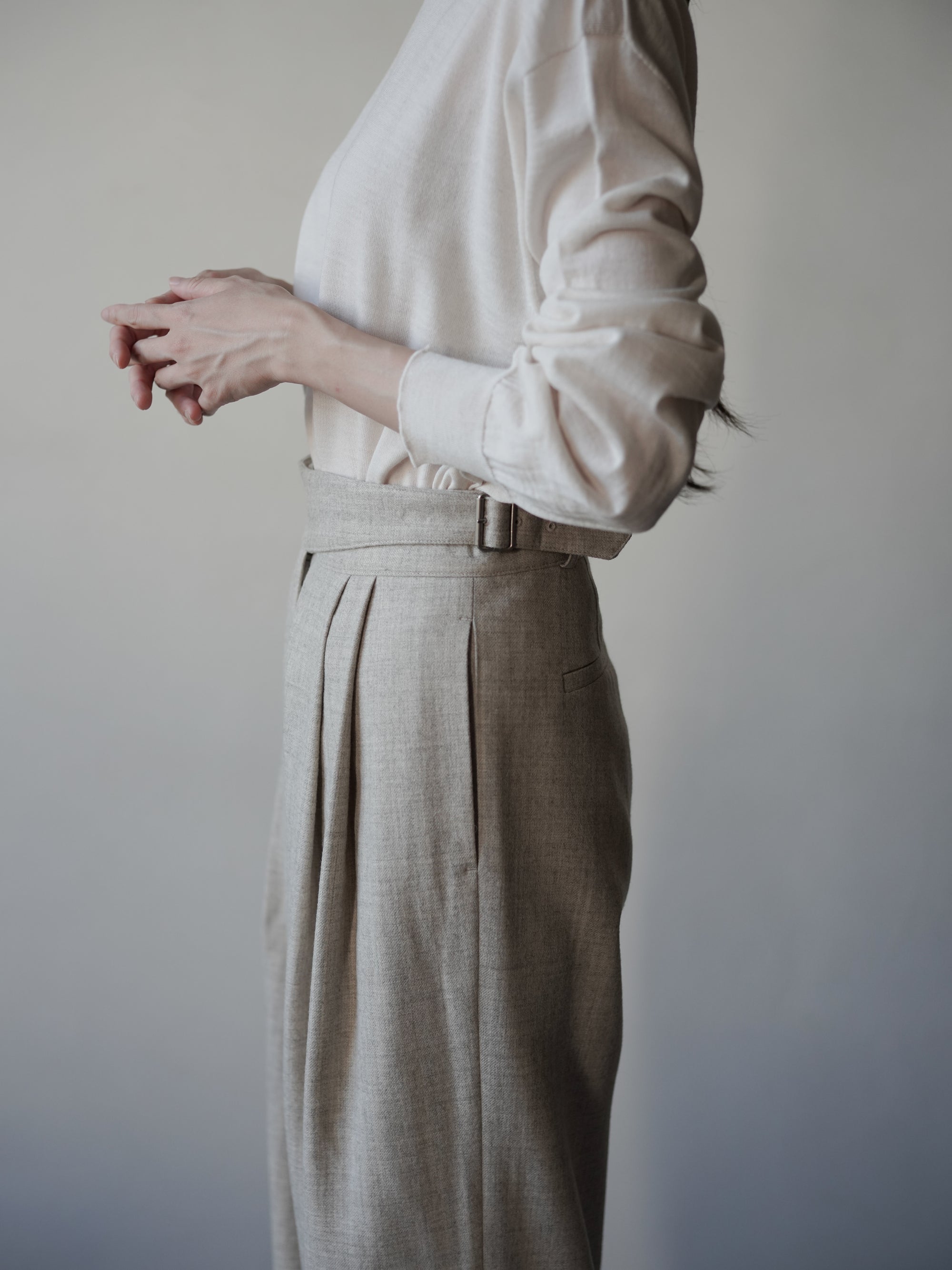 Mila Wool Gurkha Trousers・Ivory