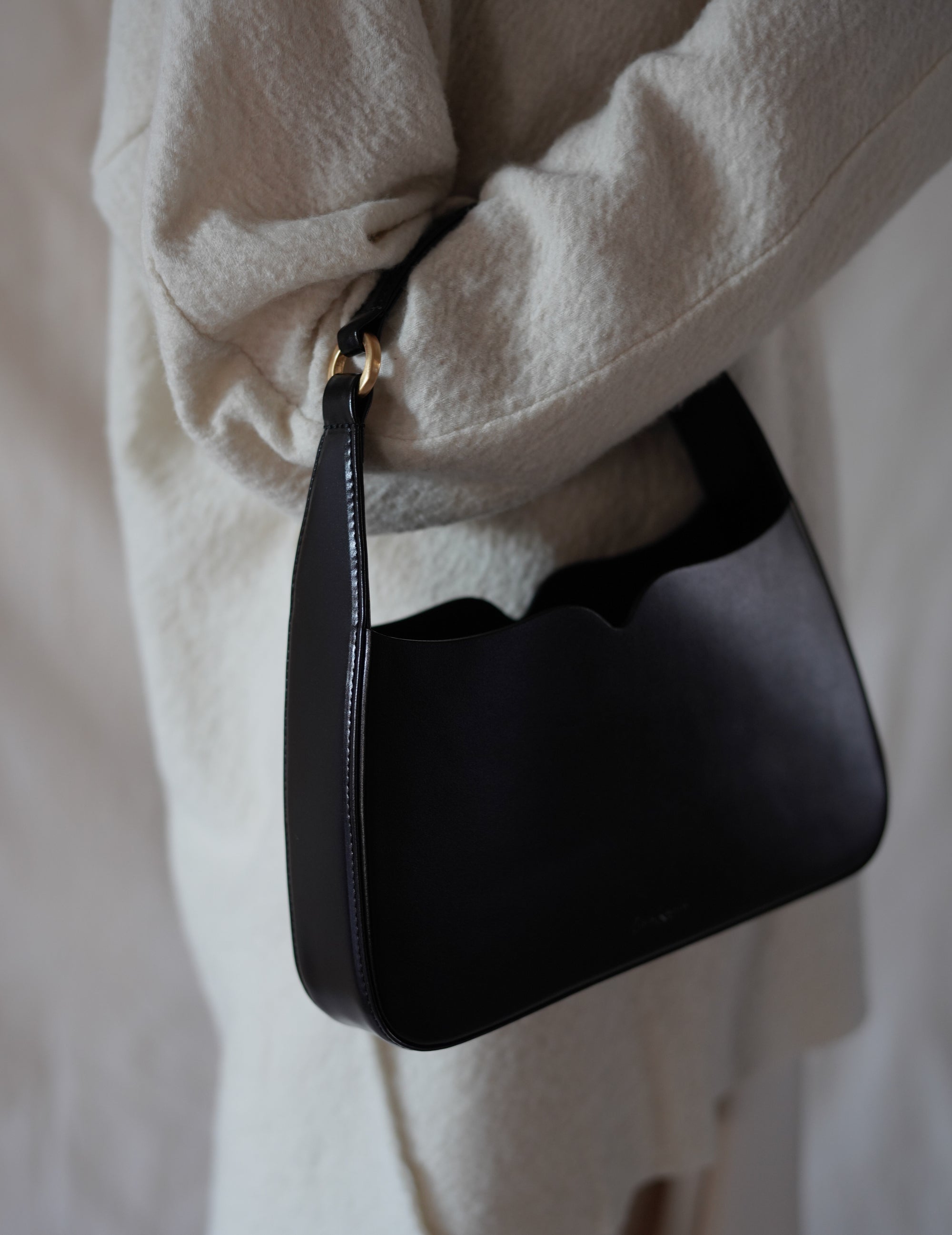 Cow Leather Handbag · Black