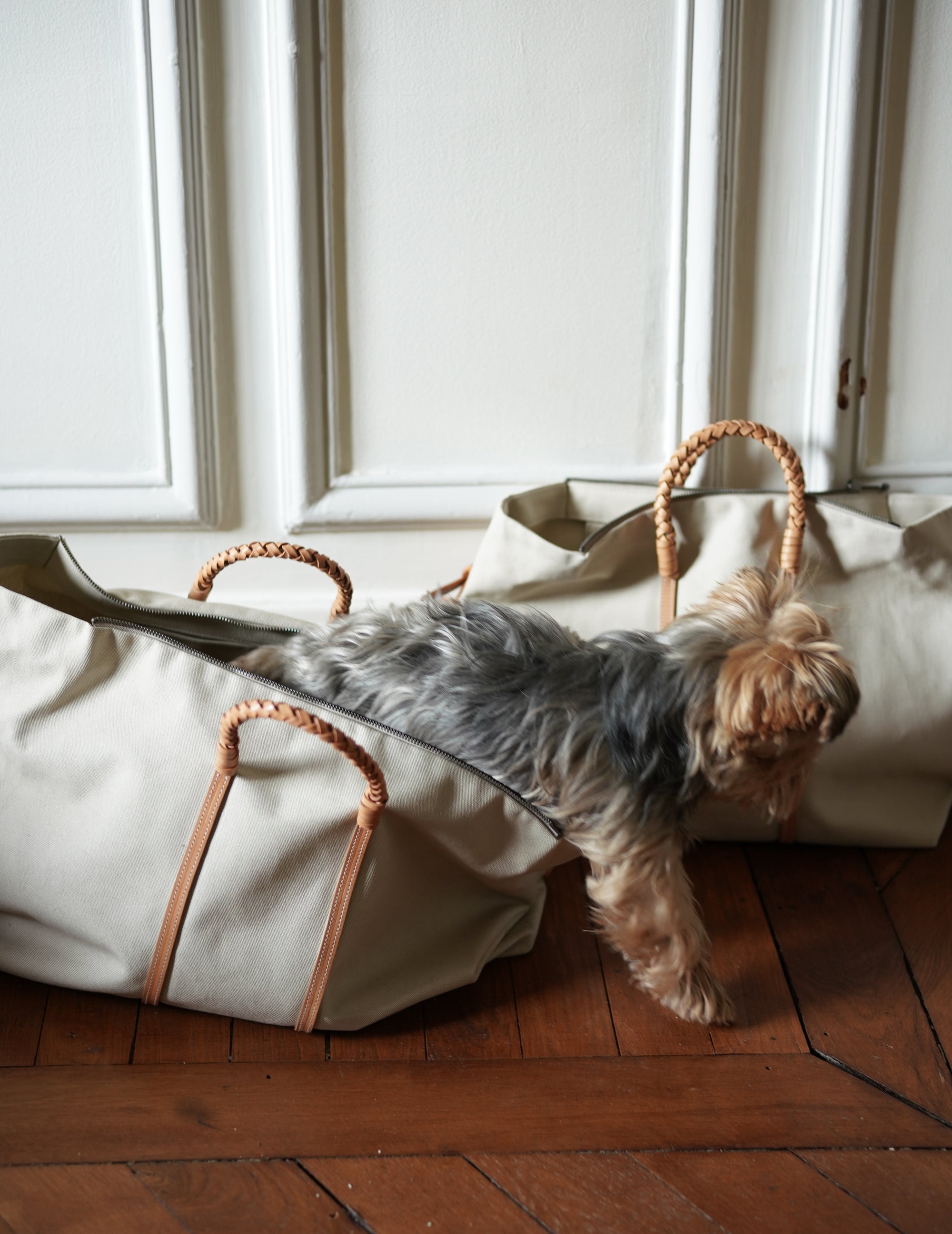 Woven Duffel Bag．Ivory-#45