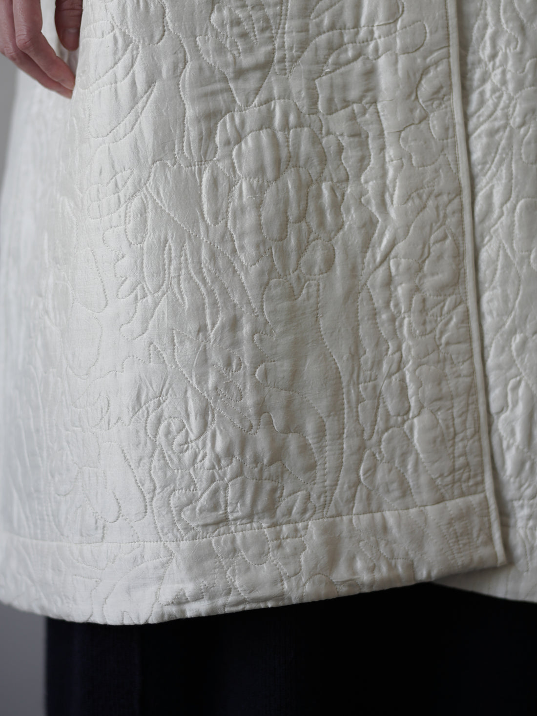 Perle Silk Coat・Ivory