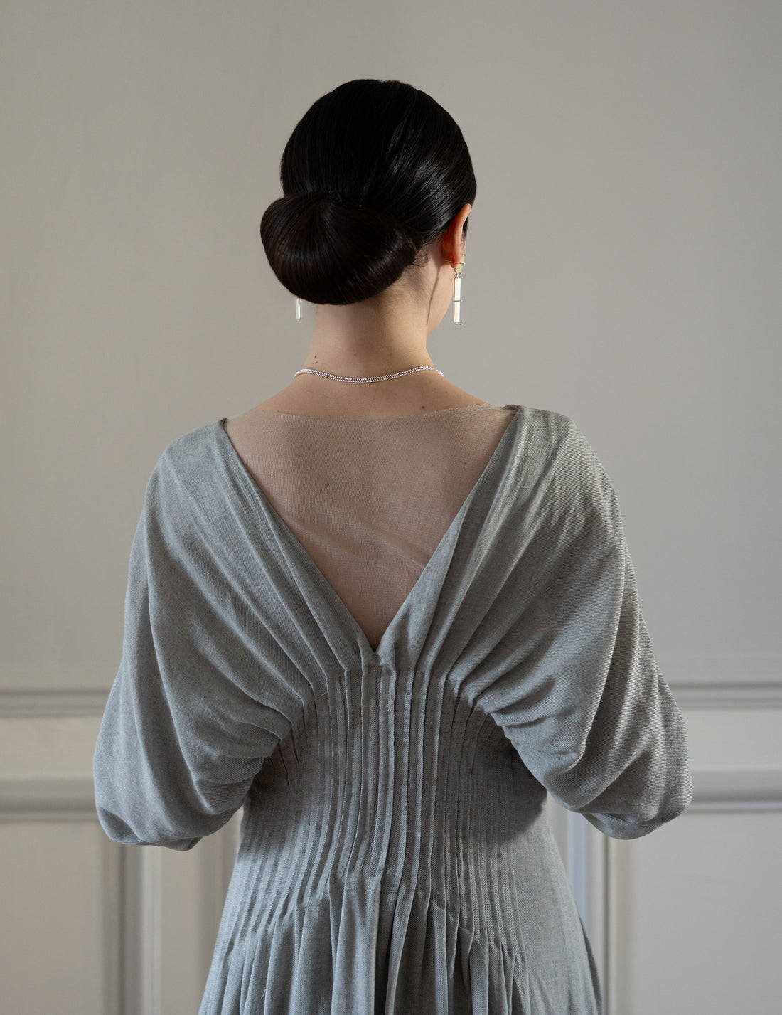 CORTANA | T De Tul Silk Tulle Top・Platine