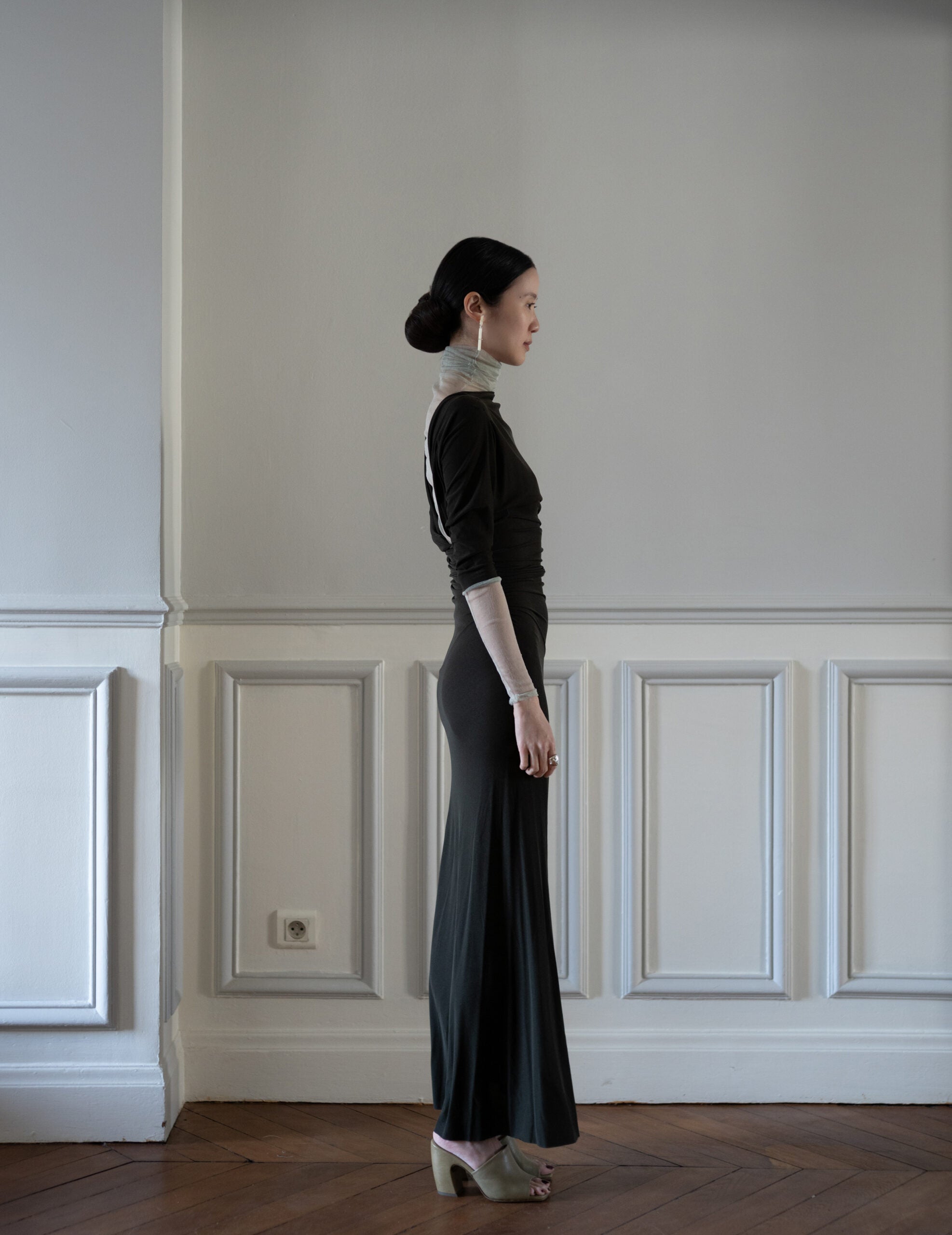 CORTANA | CISNE TULLE TOP - PLATINE - 36