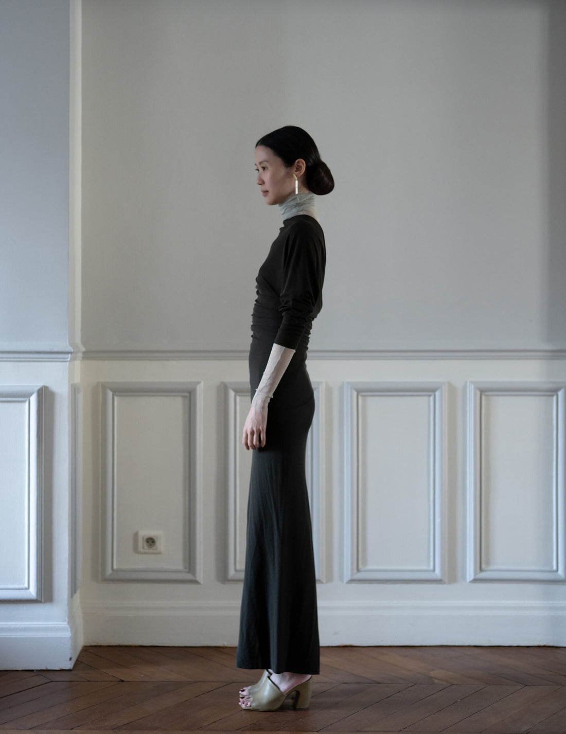 CORTANA | CISNE TULLE TOP - PLATINE - 36