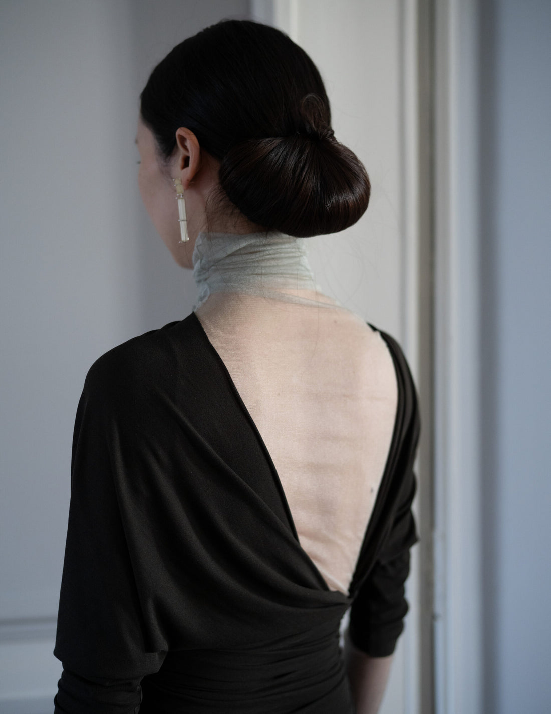 CORTANA | CISNE TULLE TOP - PLATINE - 36