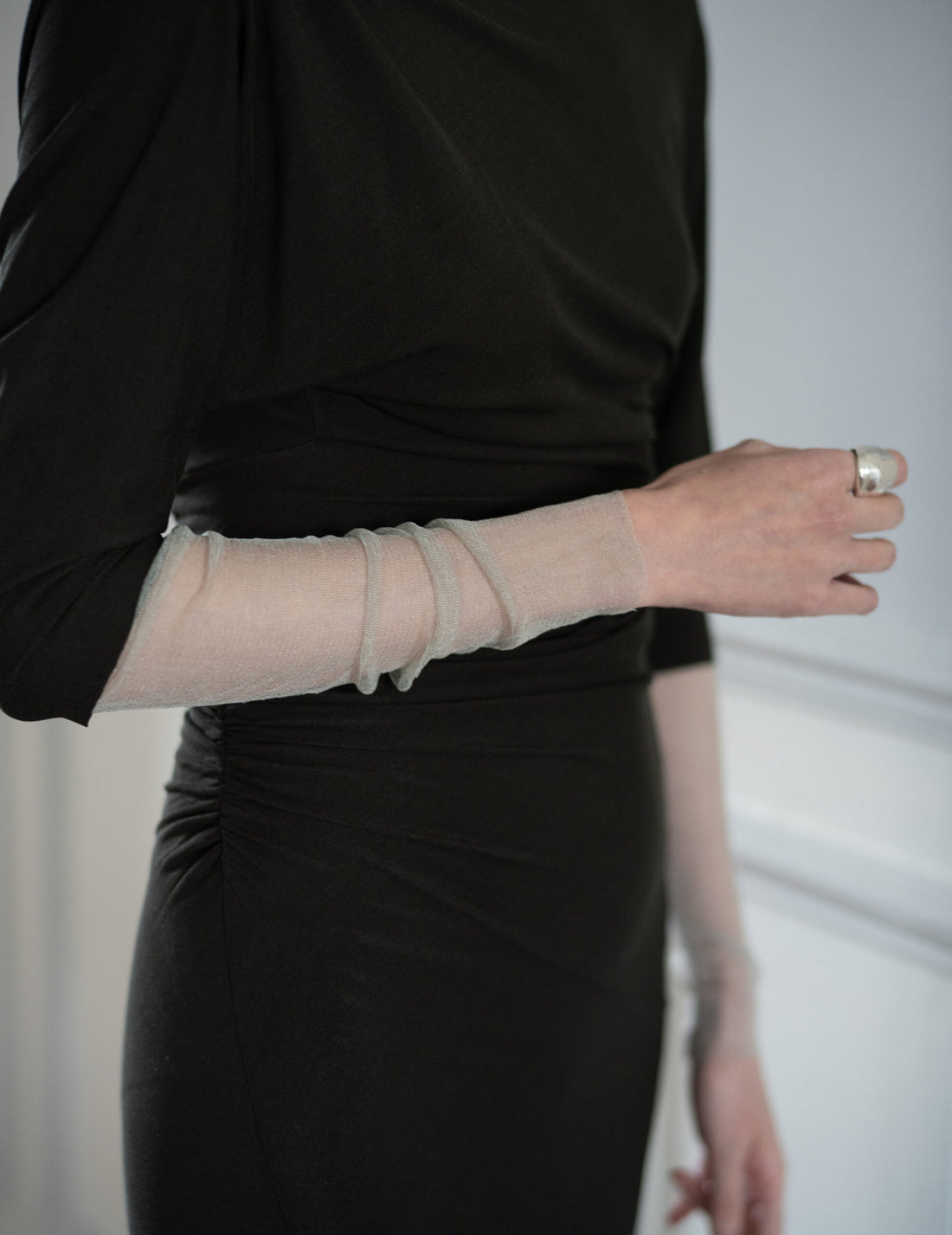 CORTANA | CISNE TULLE TOP - PLATINE - 36