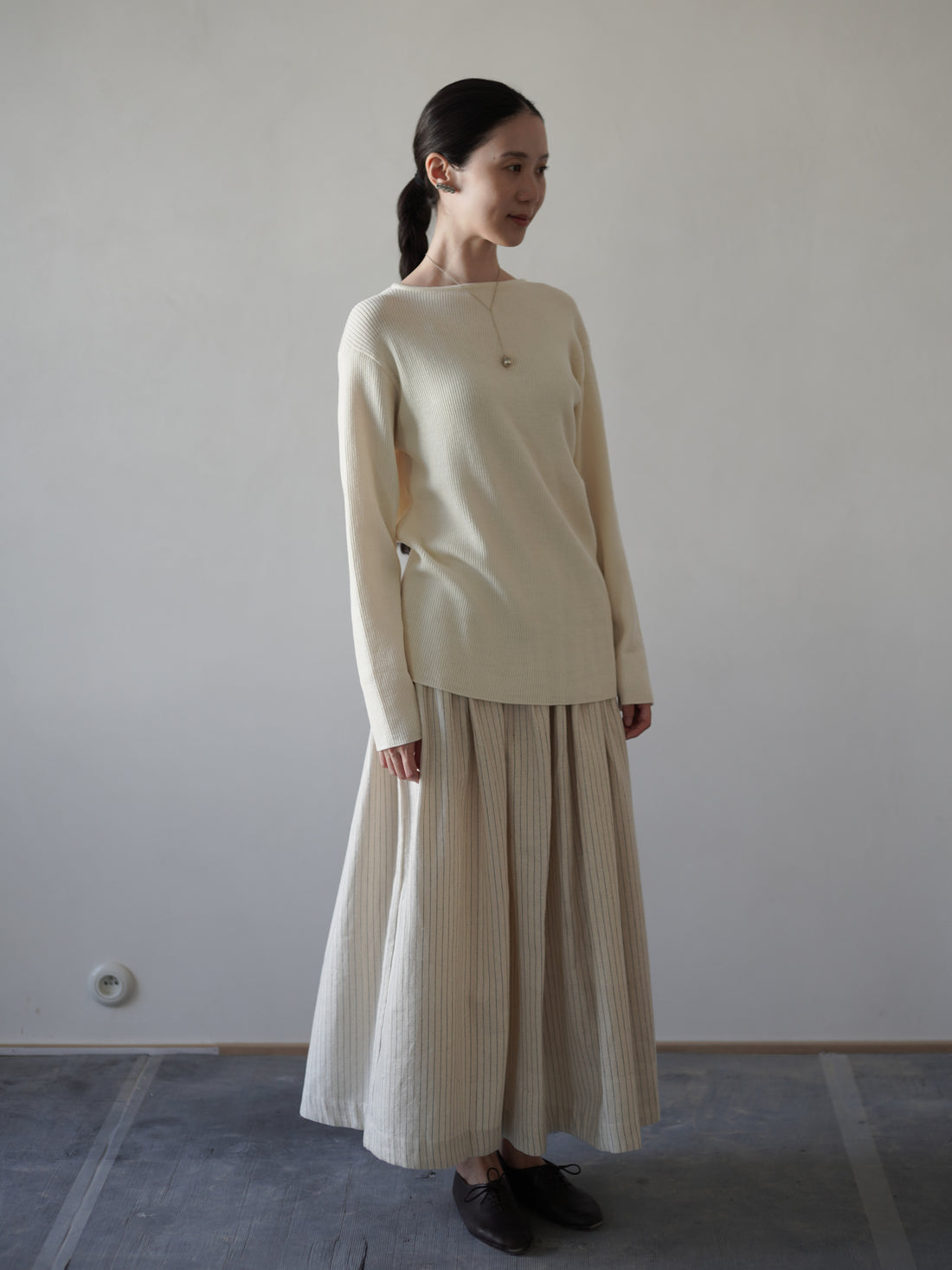 The UNSHRINKABLE WOOL KASHIGU Rib Top
