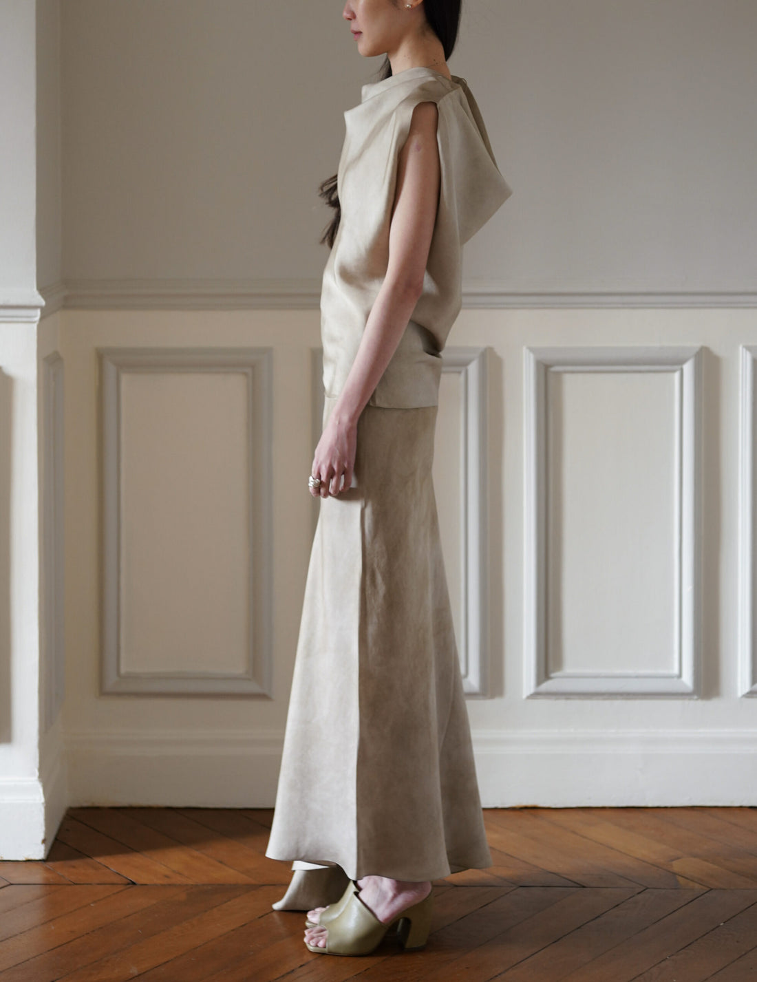 Jupe Asymétrique Opalo・Fade Nacar