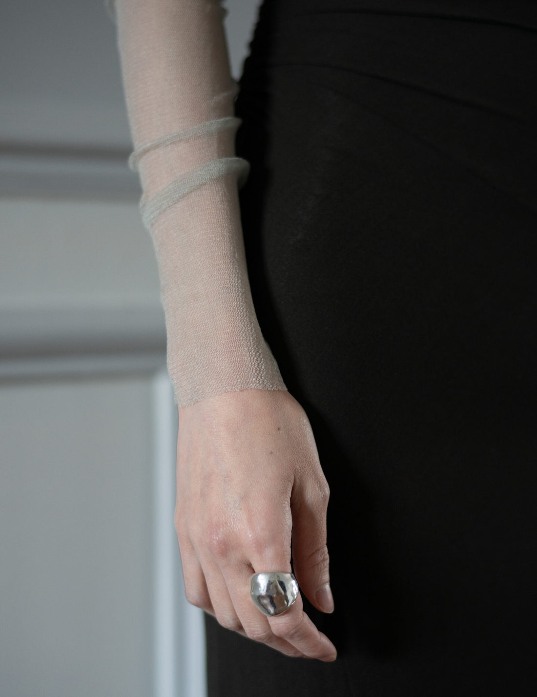 CORTANA | CISNE TULLE TOP - PLATINE - 36