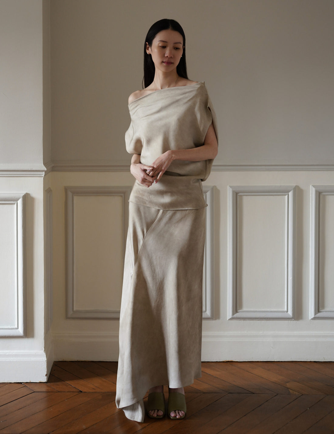 Jupe Asymétrique Opalo・Fade Nacar